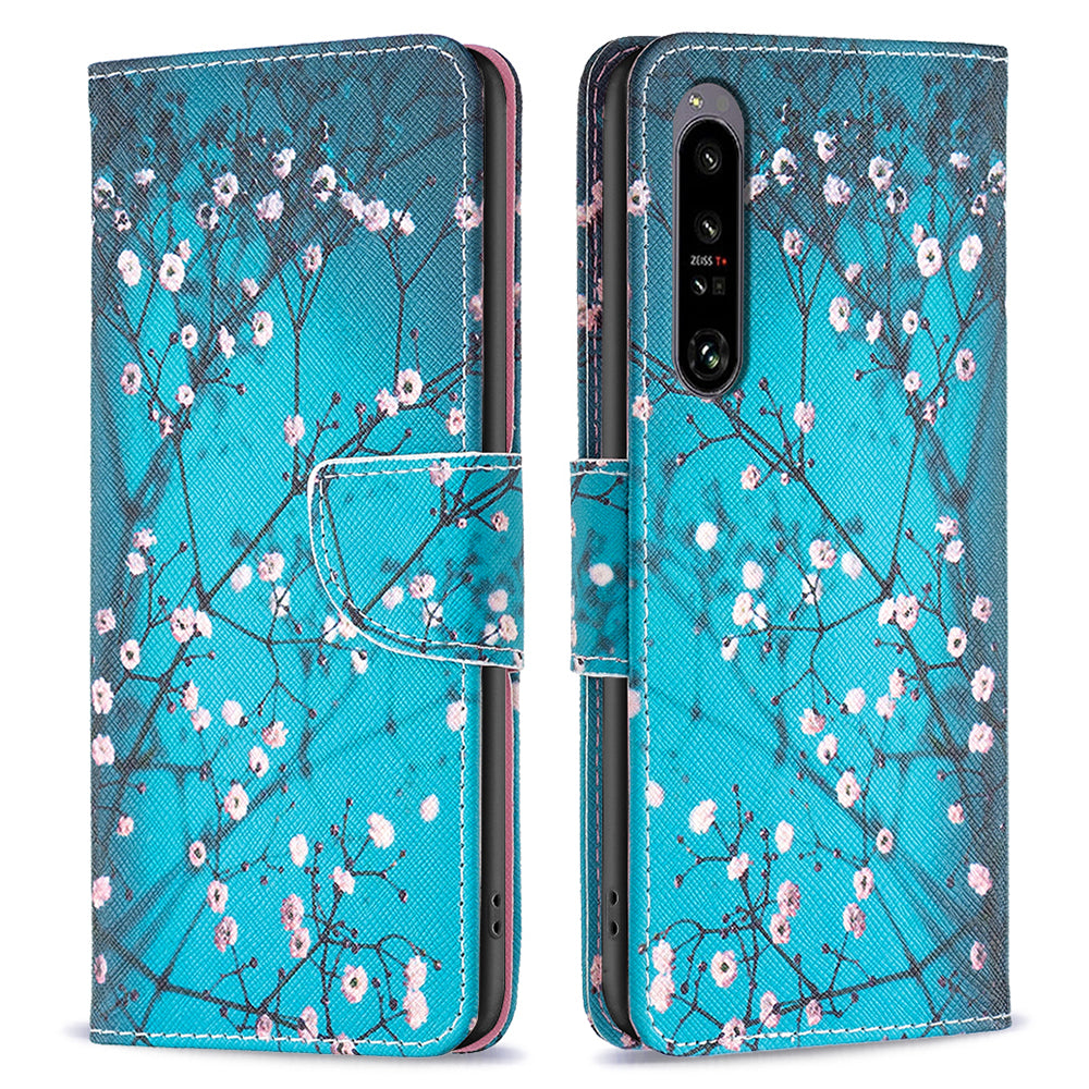 For Sony Xperia 1 VI Cell Phone Cases Leather Pattern Printing Flip Stand Cover