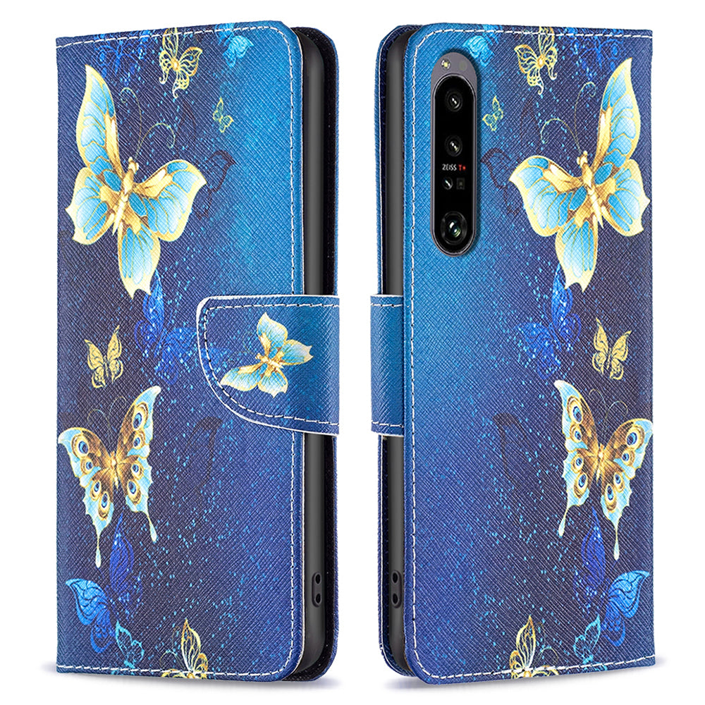 For Sony Xperia 1 VI Cell Phone Cases Leather Pattern Printing Flip Stand Cover