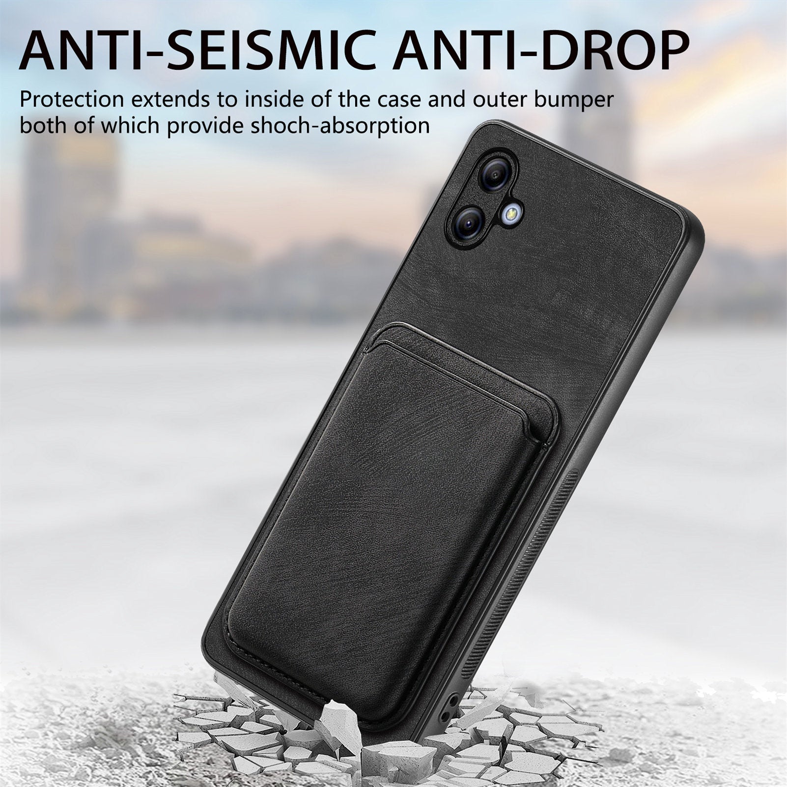 D12 For Samsung Galaxy A05 4G Case Leather + TPU Vintage Phone Cover with Card Holder