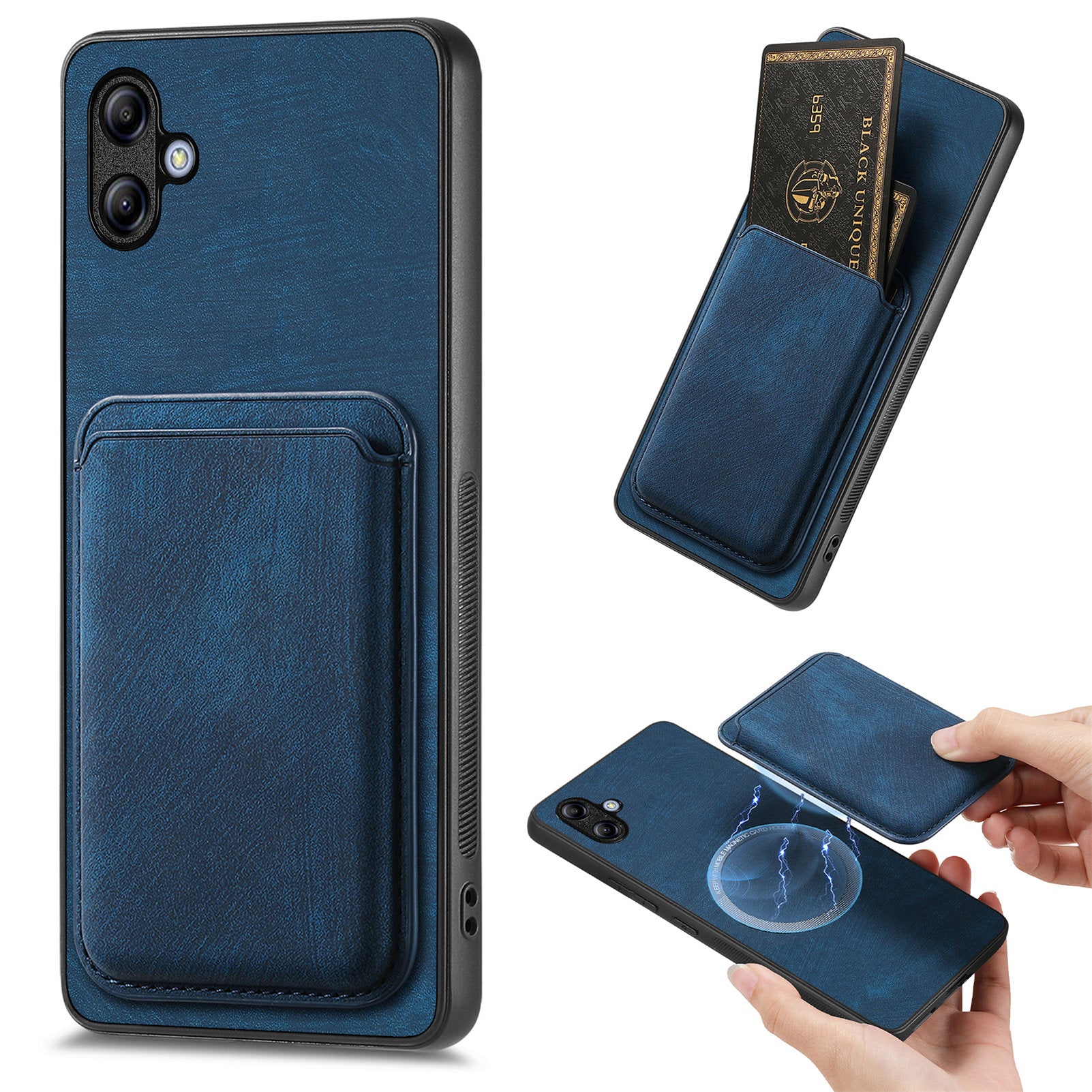 D12 For Samsung Galaxy A05 4G Case Leather + TPU Vintage Phone Cover with Card Holder
