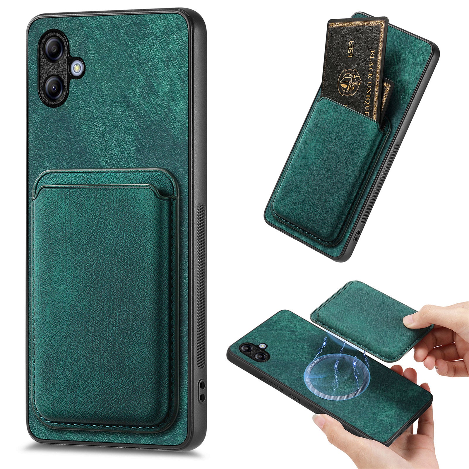 D12 For Samsung Galaxy A05 4G Case Leather + TPU Vintage Phone Cover with Card Holder