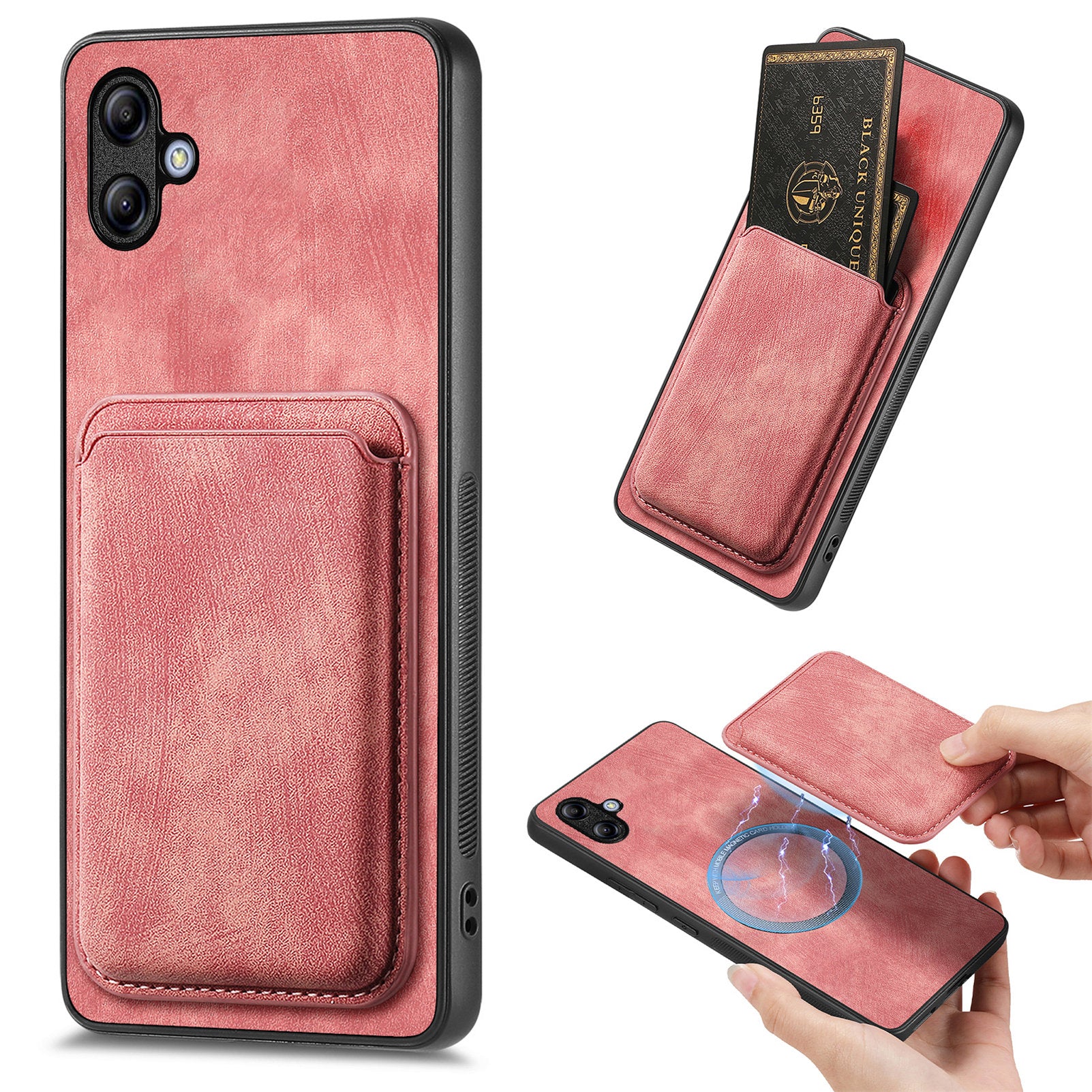 D12 For Samsung Galaxy A05 4G Case Leather + TPU Vintage Phone Cover with Card Holder