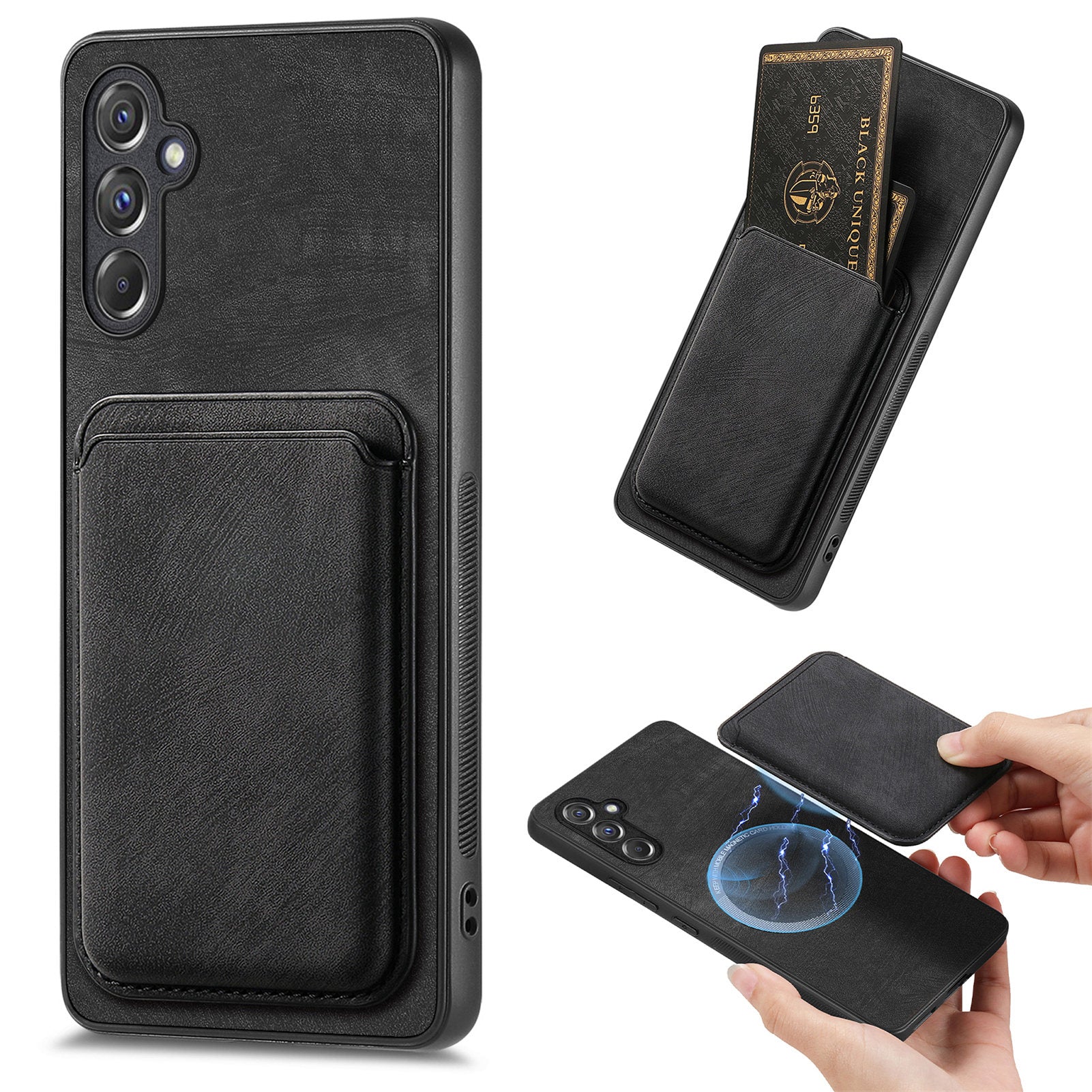 D12 For Samsung Galaxy A14 4G / 5G Case Leather+TPU Magnetic Detachable Phone Cover