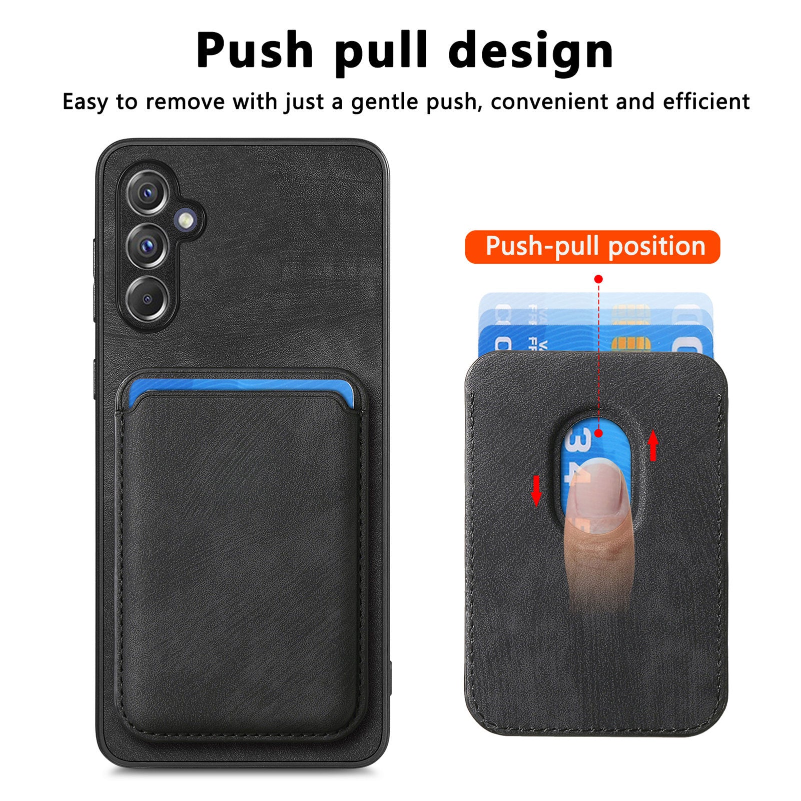 D12 For Samsung Galaxy A14 4G / 5G Case Leather+TPU Magnetic Detachable Phone Cover