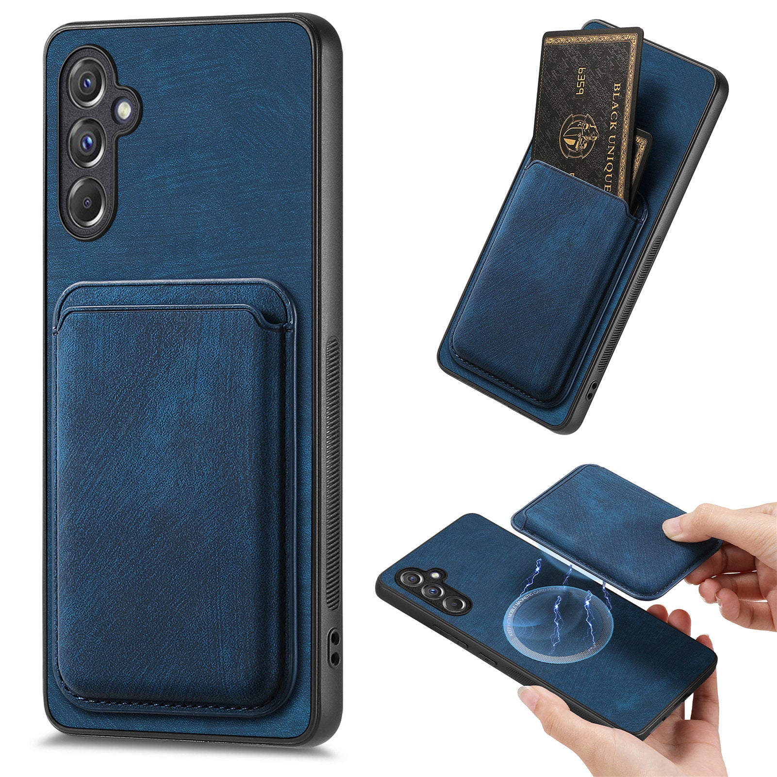 D12 For Samsung Galaxy A14 4G / 5G Case Leather+TPU Magnetic Detachable Phone Cover