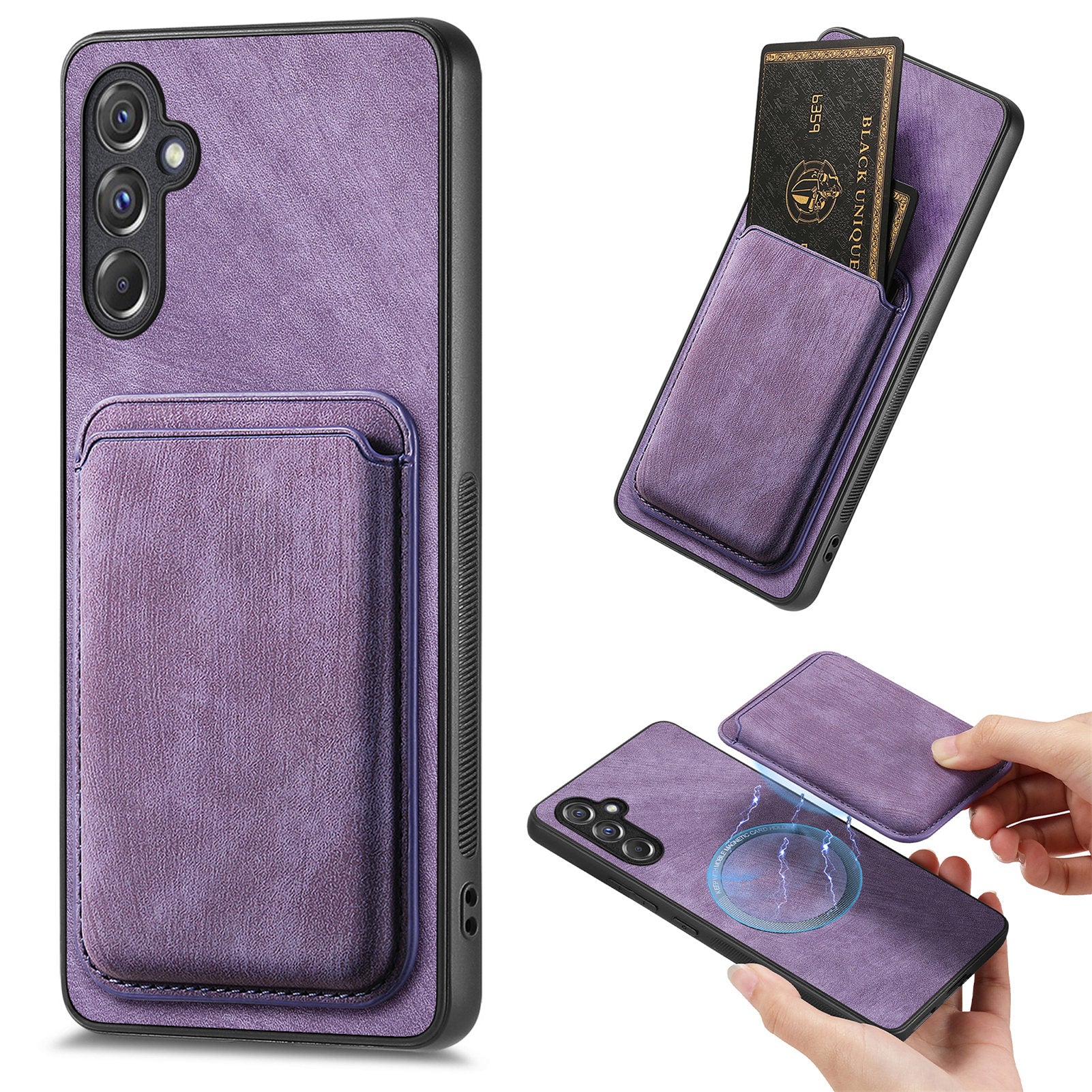 D12 For Samsung Galaxy A14 4G / 5G Case Leather+TPU Magnetic Detachable Phone Cover