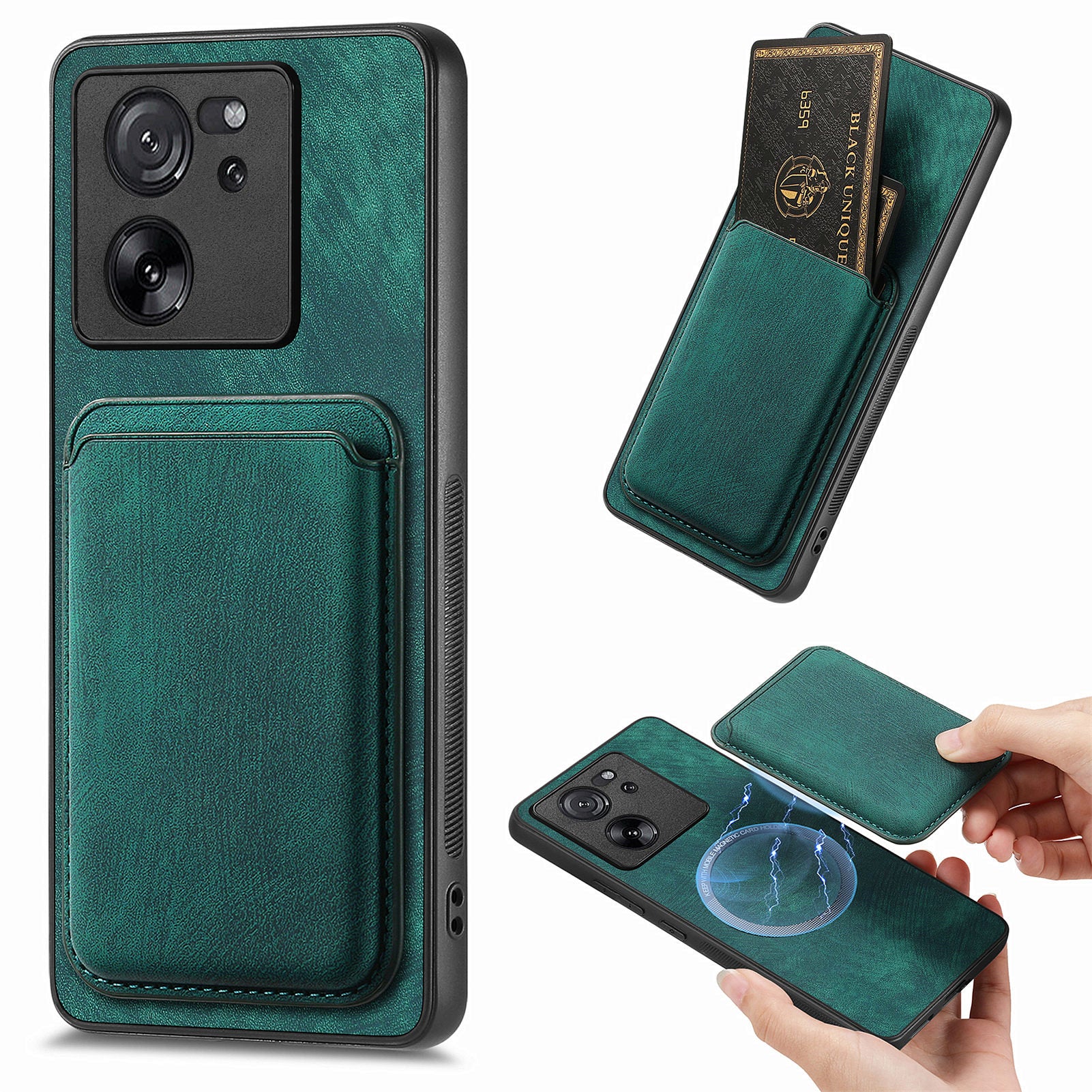 D12 For Xiaomi 13T / 13T Pro / Redmi K60 Ultra Case Magnetic Detachable Retro Leather Back Cover