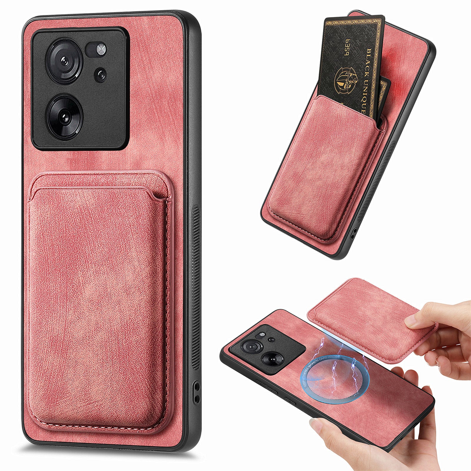 D12 For Xiaomi 13T / 13T Pro / Redmi K60 Ultra Case Magnetic Detachable Retro Leather Back Cover