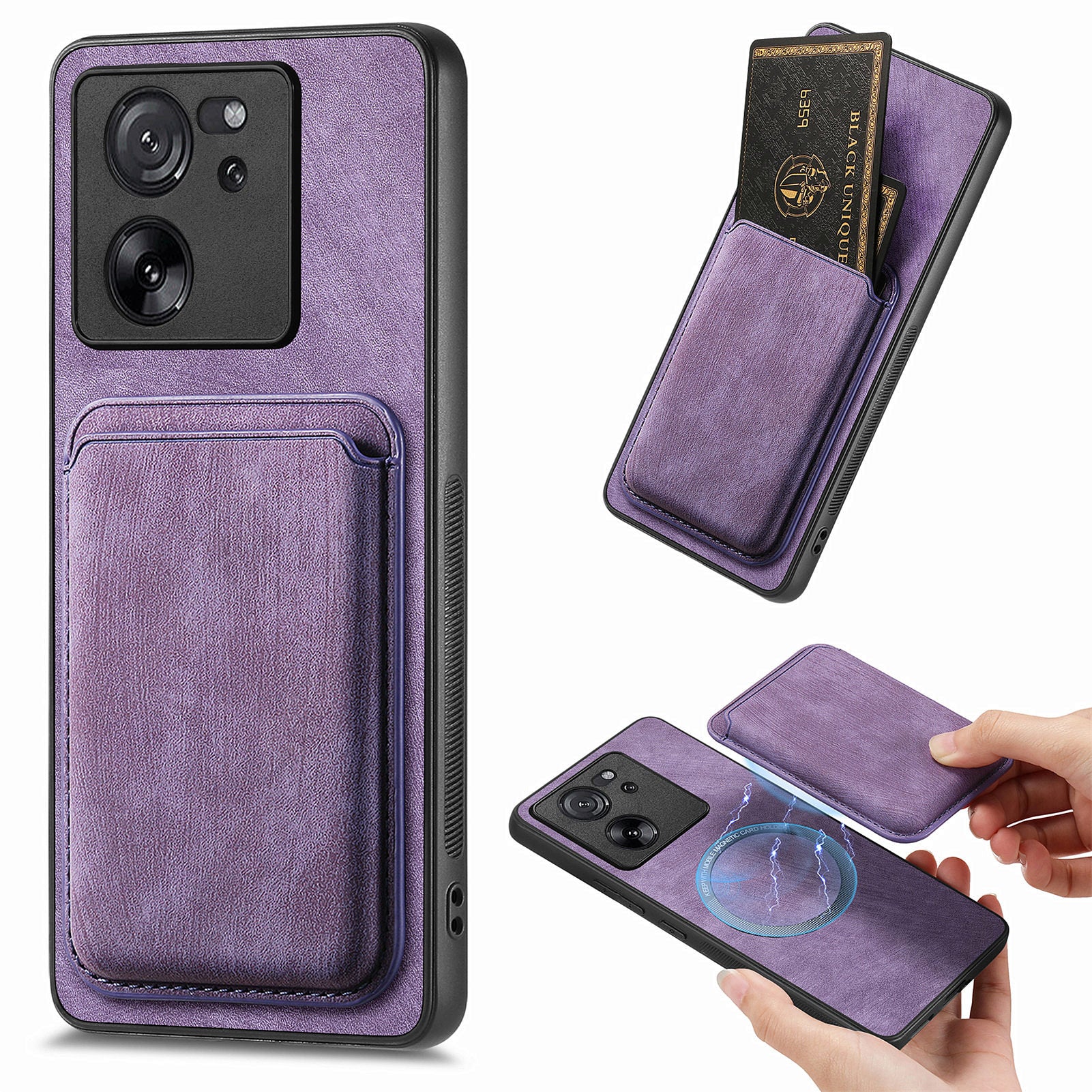 D12 For Xiaomi 13T / 13T Pro / Redmi K60 Ultra Case Magnetic Detachable Retro Leather Back Cover
