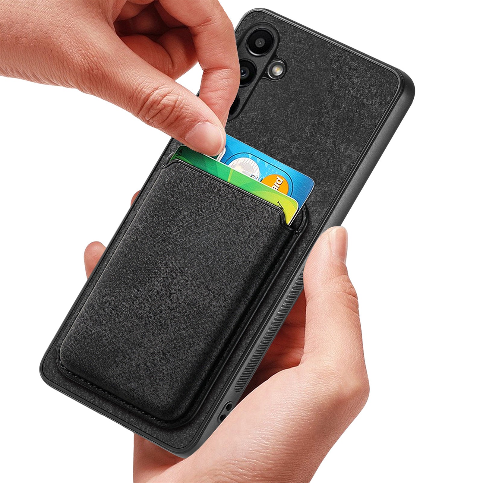 D12 For Samsung Galaxy A34 5G Detachable Back Case Retro Leather+TPU Anti-Scratch Phone Cover