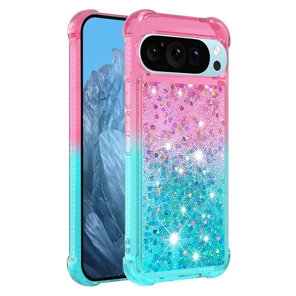 YB Quicksand Series-3 for Google Pixel 9 Pro Case Anti-drop Quicksand TPU Phone Cover