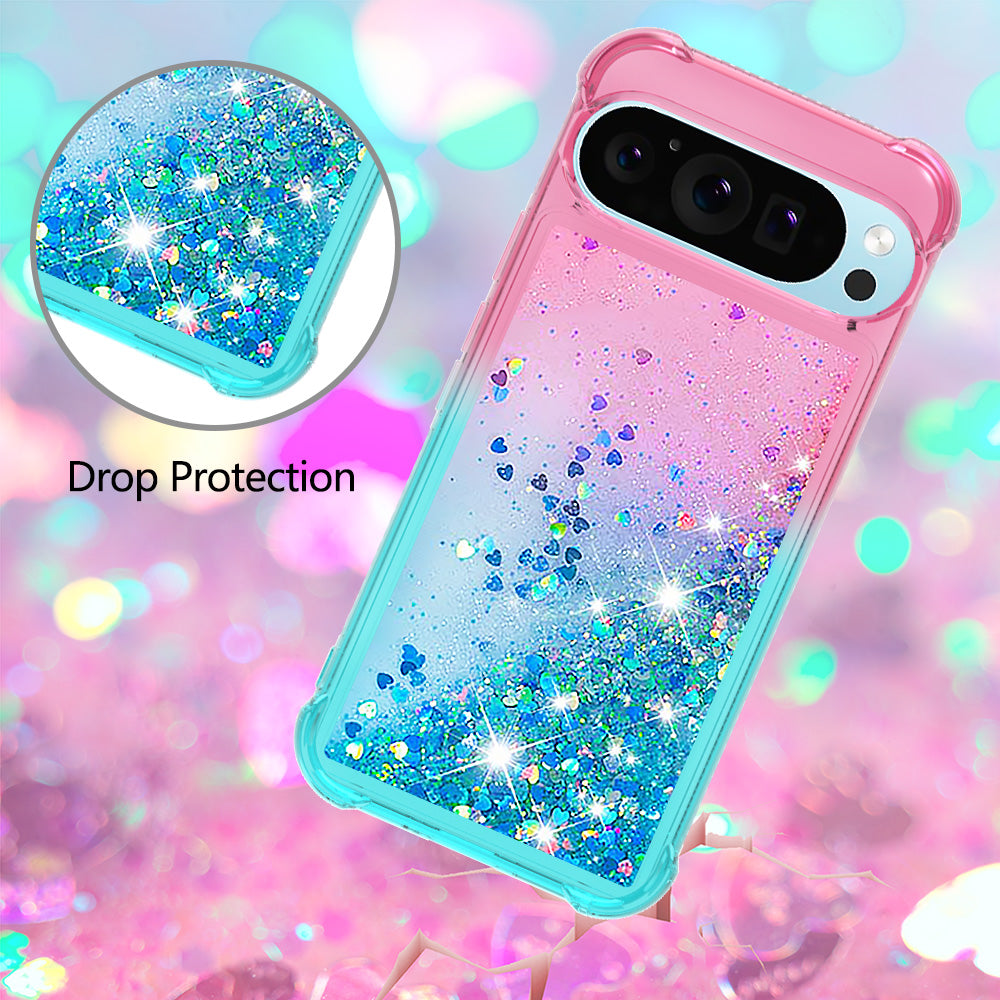 YB Quicksand Series-3 for Google Pixel 9 Pro Case Anti-drop Quicksand TPU Phone Cover