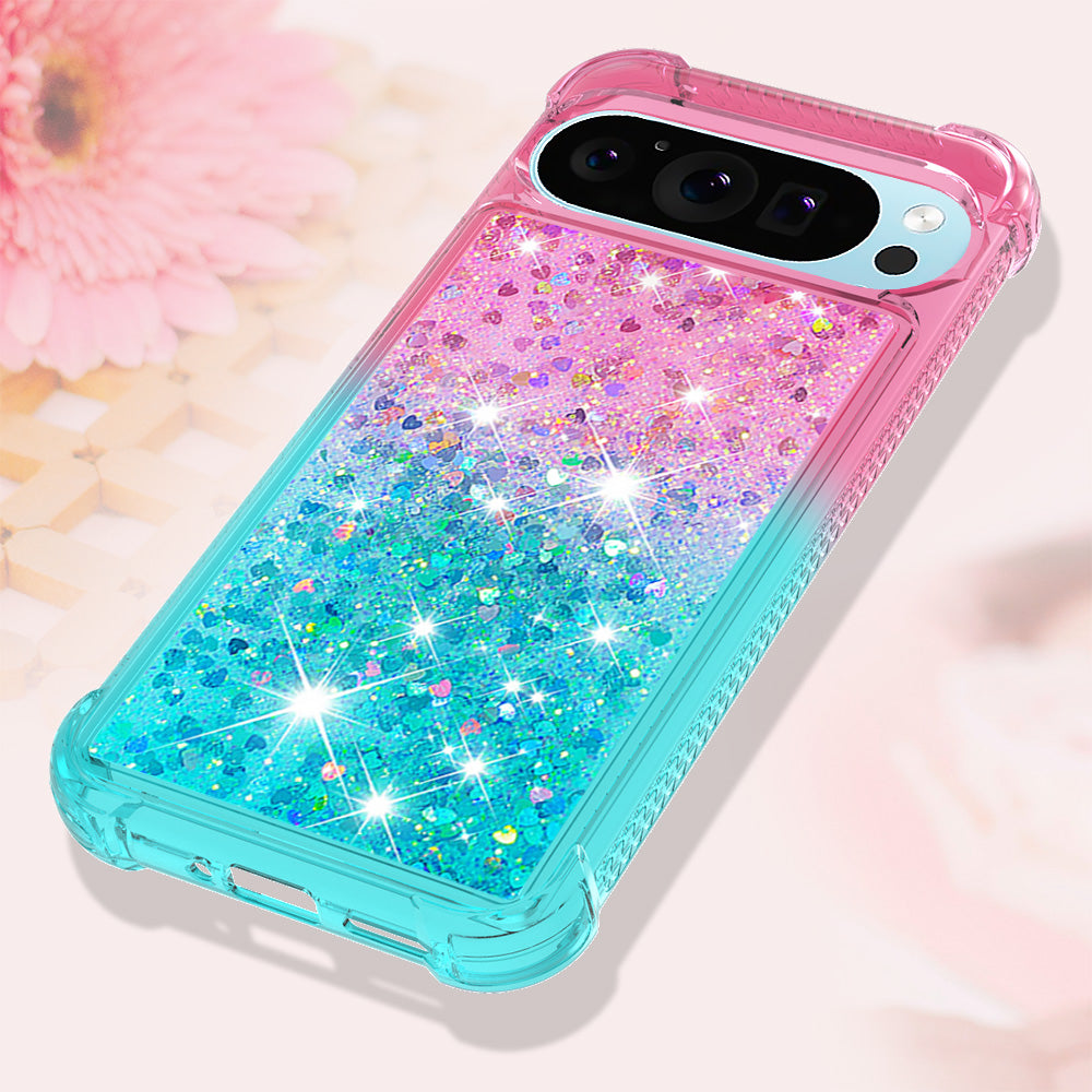 YB Quicksand Series-3 for Google Pixel 9 Pro Case Anti-drop Quicksand TPU Phone Cover