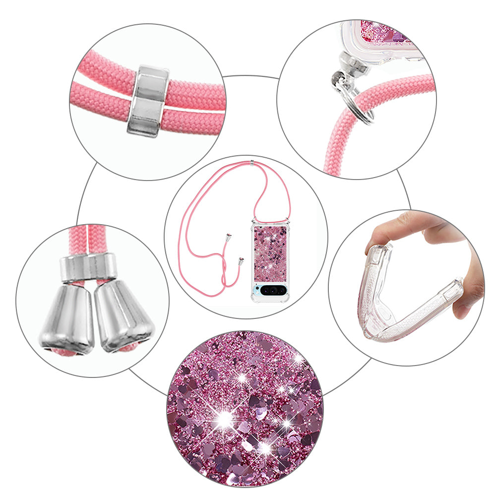 YB Quicksand Series-4 For Google Pixel 9 Pro Case Floating Sequins Liquid TPU Phone Cover