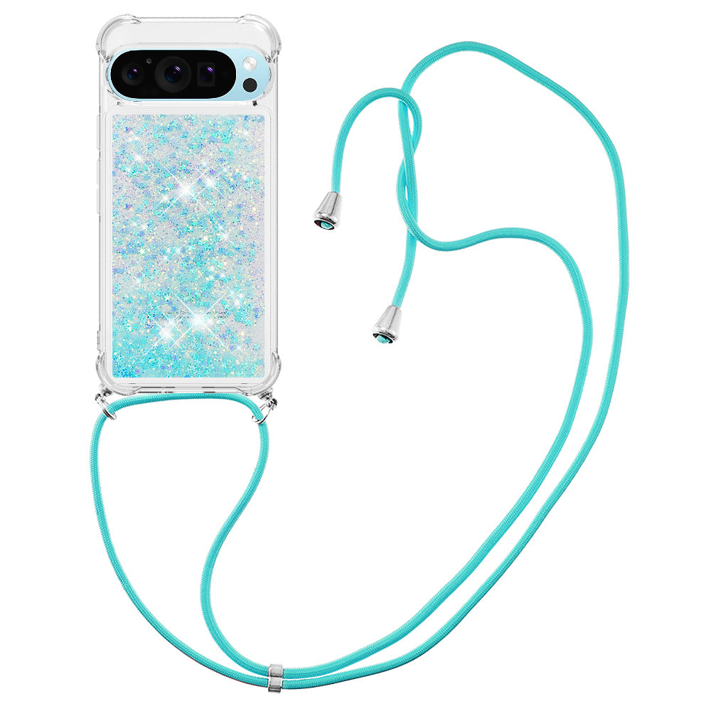 YB Quicksand Series-4 For Google Pixel 9 Pro Case Floating Sequins Liquid TPU Phone Cover