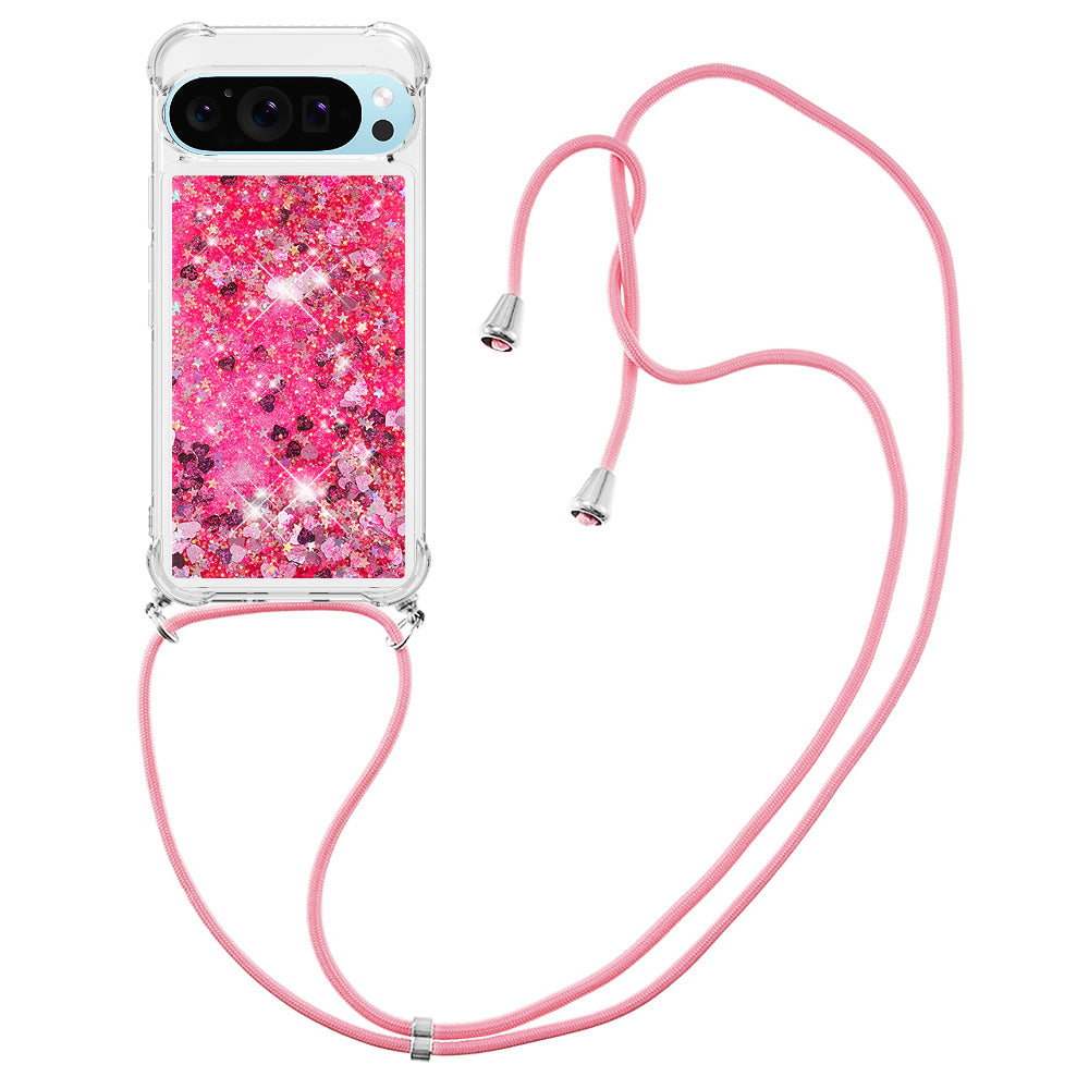 YB Quicksand Series-4 For Google Pixel 9 Pro Case Floating Sequins Liquid TPU Phone Cover