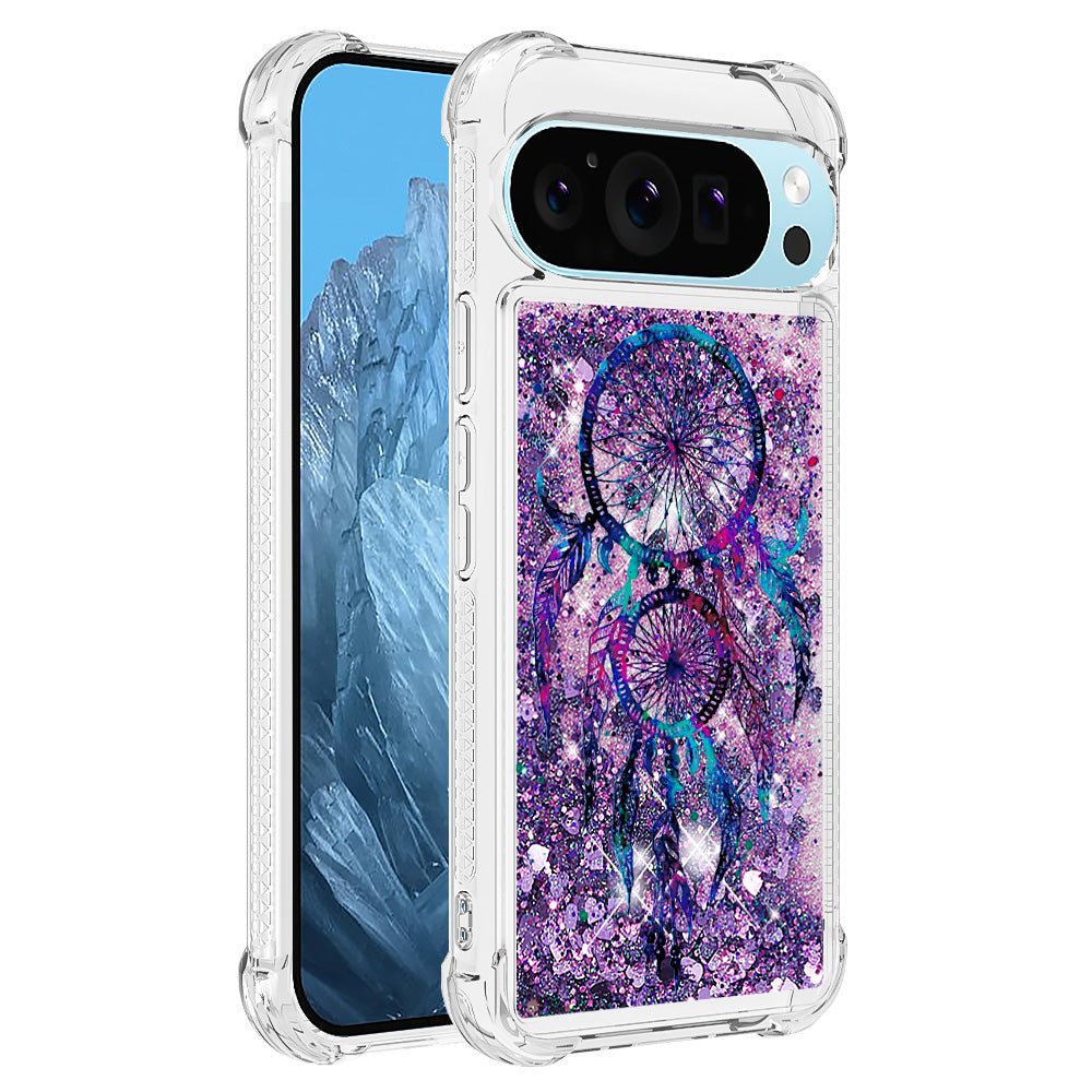 YB Quicksand Series-2 For Google Pixel 9 Pro Case Liquid Quicksand Pattern TPU Phone Cover