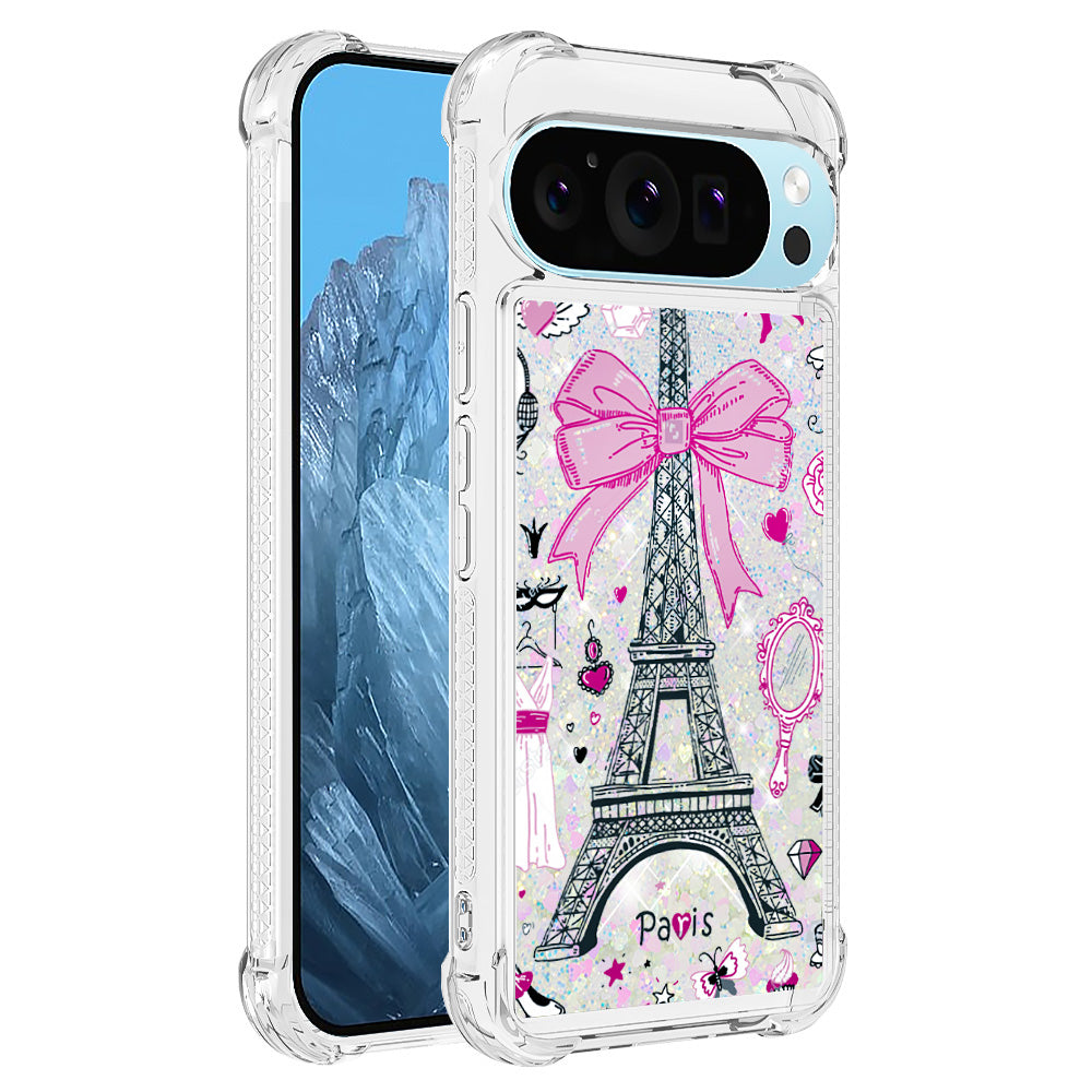 YB Quicksand Series-2 For Google Pixel 9 Pro Case Liquid Quicksand Pattern TPU Phone Cover