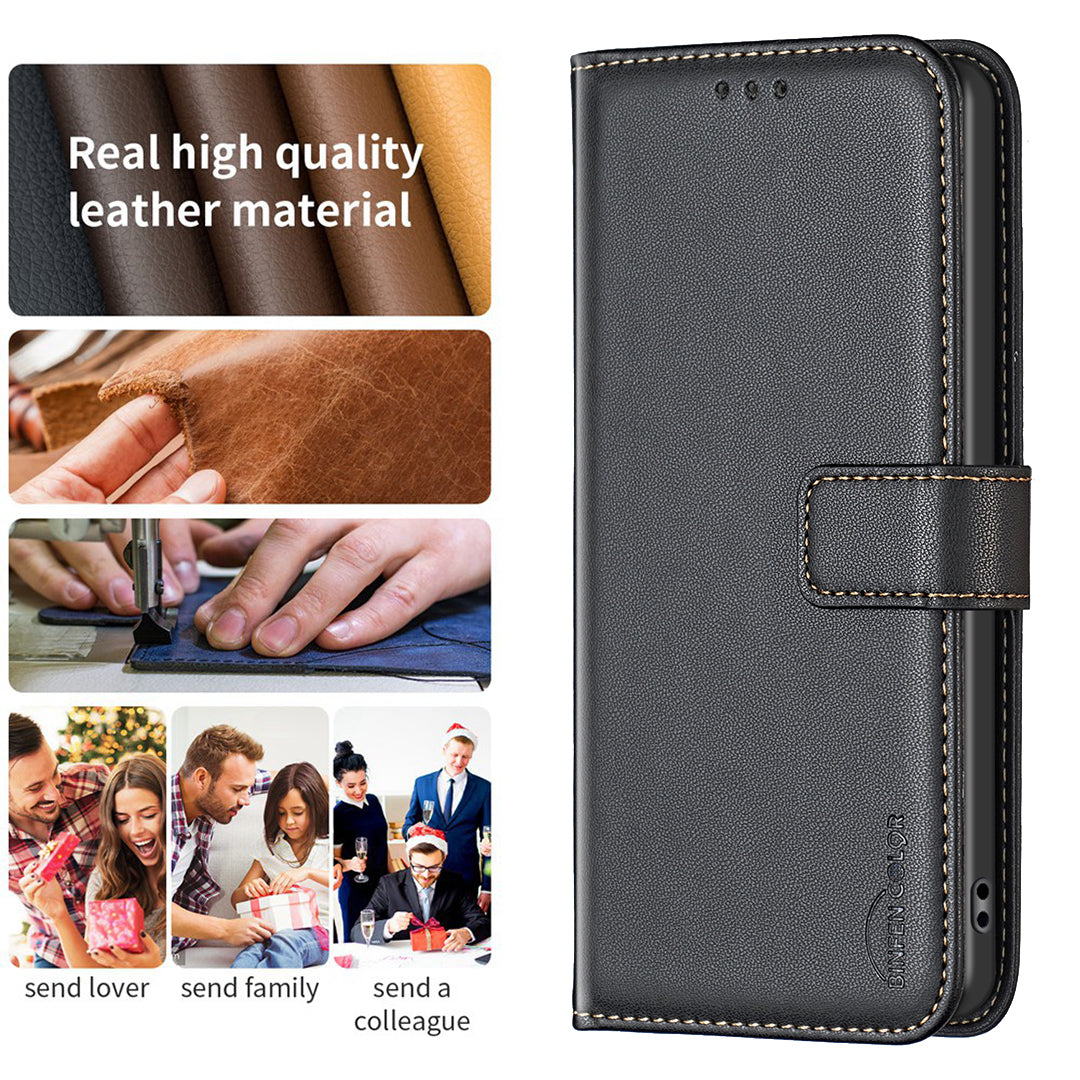 BINFEN COLOR BF17 For Sony Xperia 1 VI Magnetic Phone Case Leather Flip Stand Cover