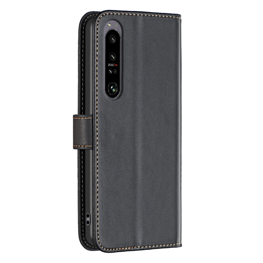 BINFEN COLOR BF17 For Sony Xperia 1 VI Magnetic Phone Case Leather Flip Stand Cover