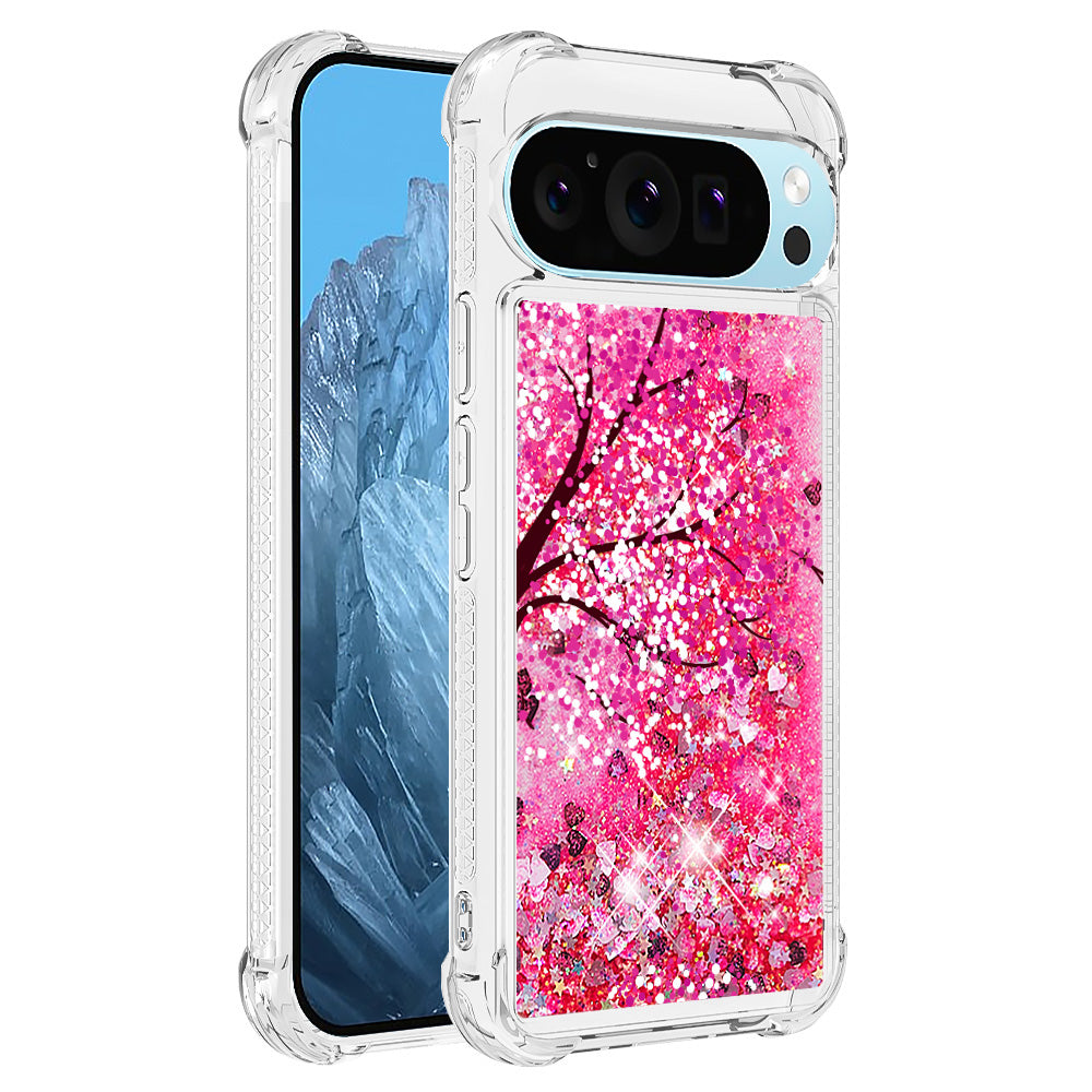YB Quicksand Series-2 For Google Pixel 9 Case Liquid Glitter Sequins TPU Cover Pattern Printing