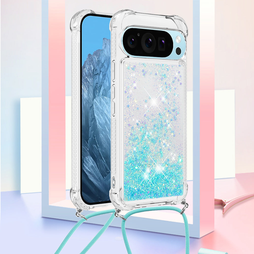 YB Quicksand Series-4 For Google Pixel 9 TPU Case Shiny Sequins Liquid Phone Cover