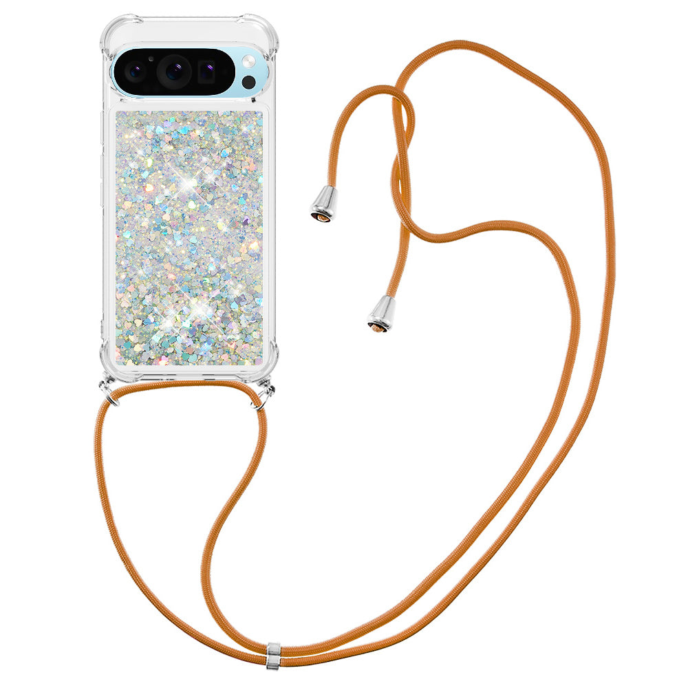 YB Quicksand Series-4 For Google Pixel 9 TPU Case Shiny Sequins Liquid Phone Cover