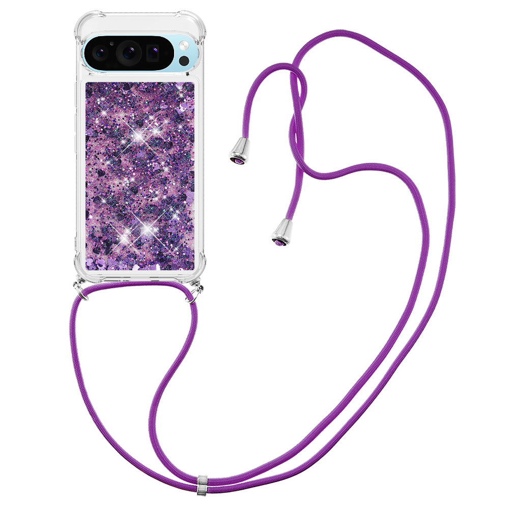 YB Quicksand Series-4 For Google Pixel 9 TPU Case Shiny Sequins Liquid Phone Cover