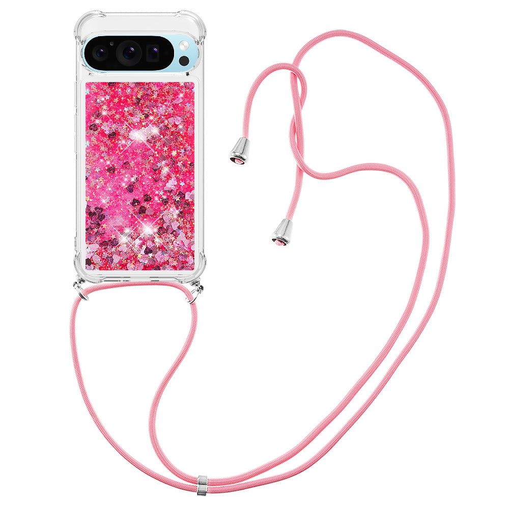 YB Quicksand Series-4 For Google Pixel 9 TPU Case Shiny Sequins Liquid Phone Cover