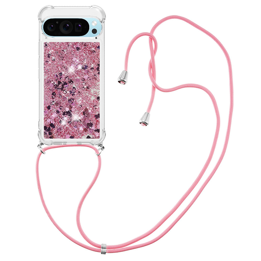 YB Quicksand Series-4 For Google Pixel 9 TPU Case Shiny Sequins Liquid Phone Cover