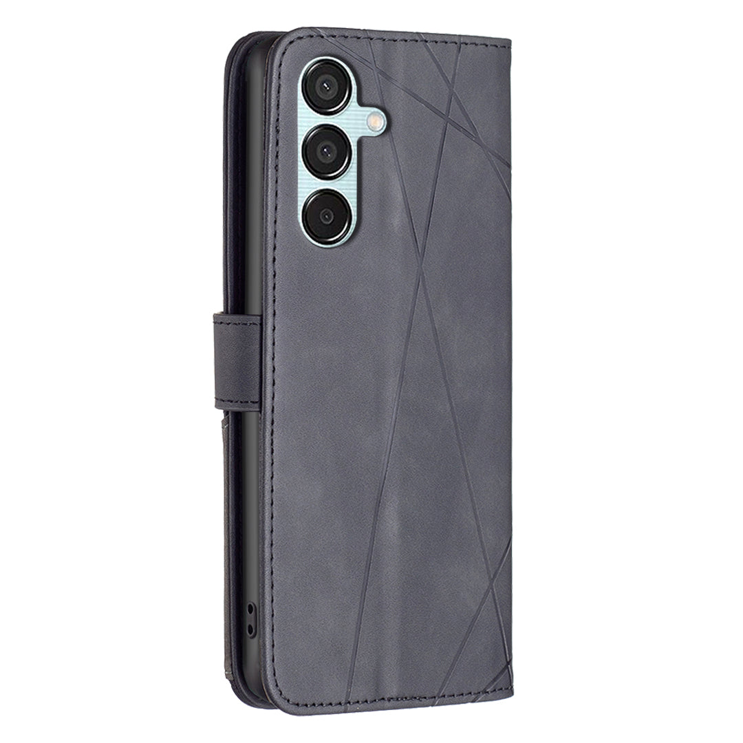 BINFEN COLOR BF05 For Samsung Galaxy M15 5G Imprinted Case PU Leather Wallet Phone Cover