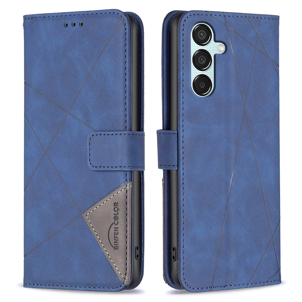 BINFEN COLOR BF05 For Samsung Galaxy M15 5G Imprinted Case PU Leather Wallet Phone Cover