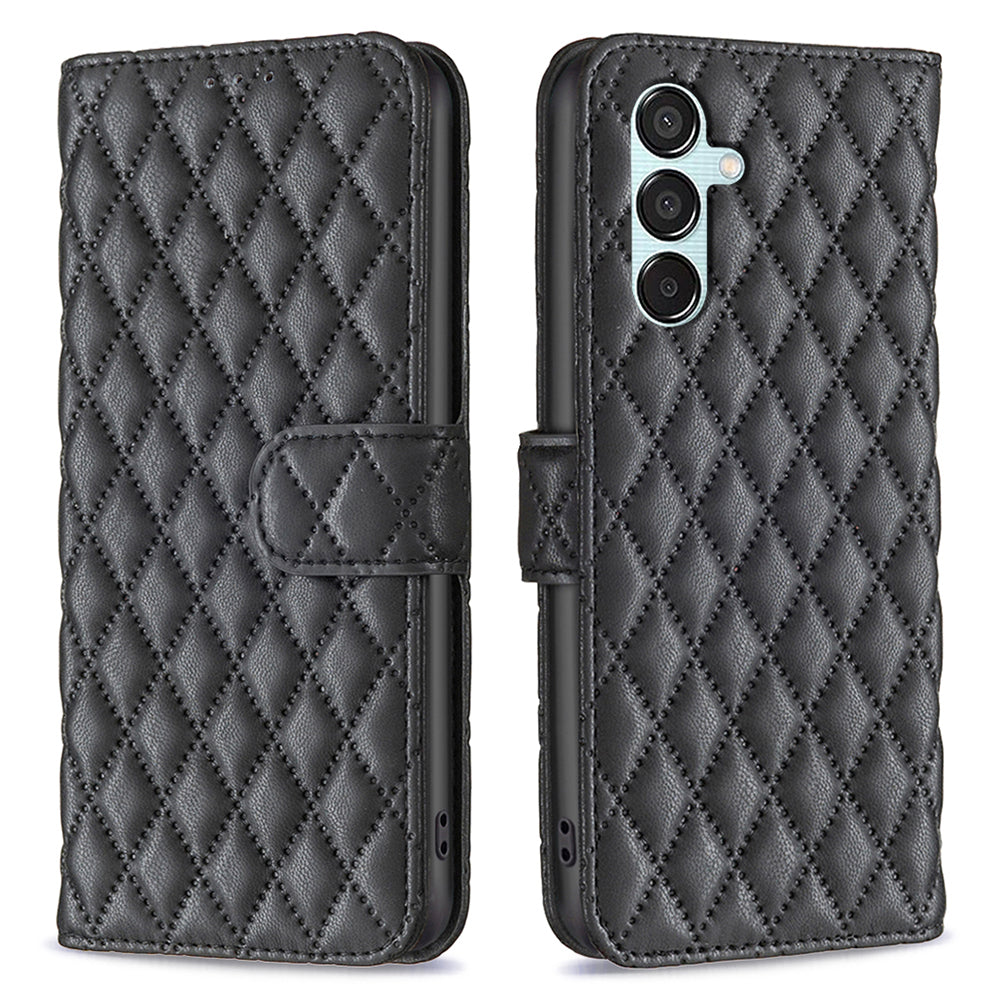 BINFEN COLOR BF Style-14 For Samsung Galaxy M15 5G Magnetic Case Leather Card Slots Phone Protector