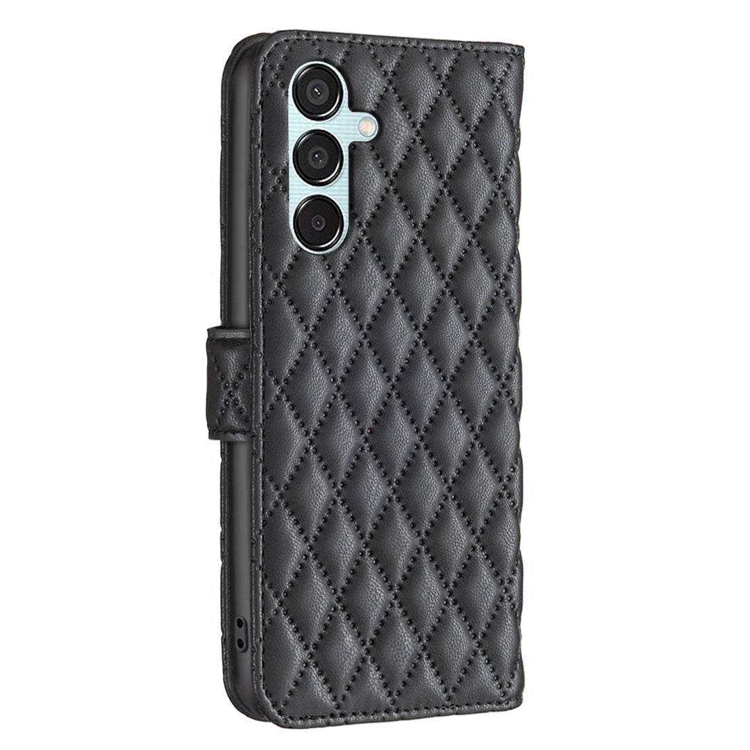 BINFEN COLOR BF Style-14 For Samsung Galaxy M15 5G Magnetic Case Leather Card Slots Phone Protector