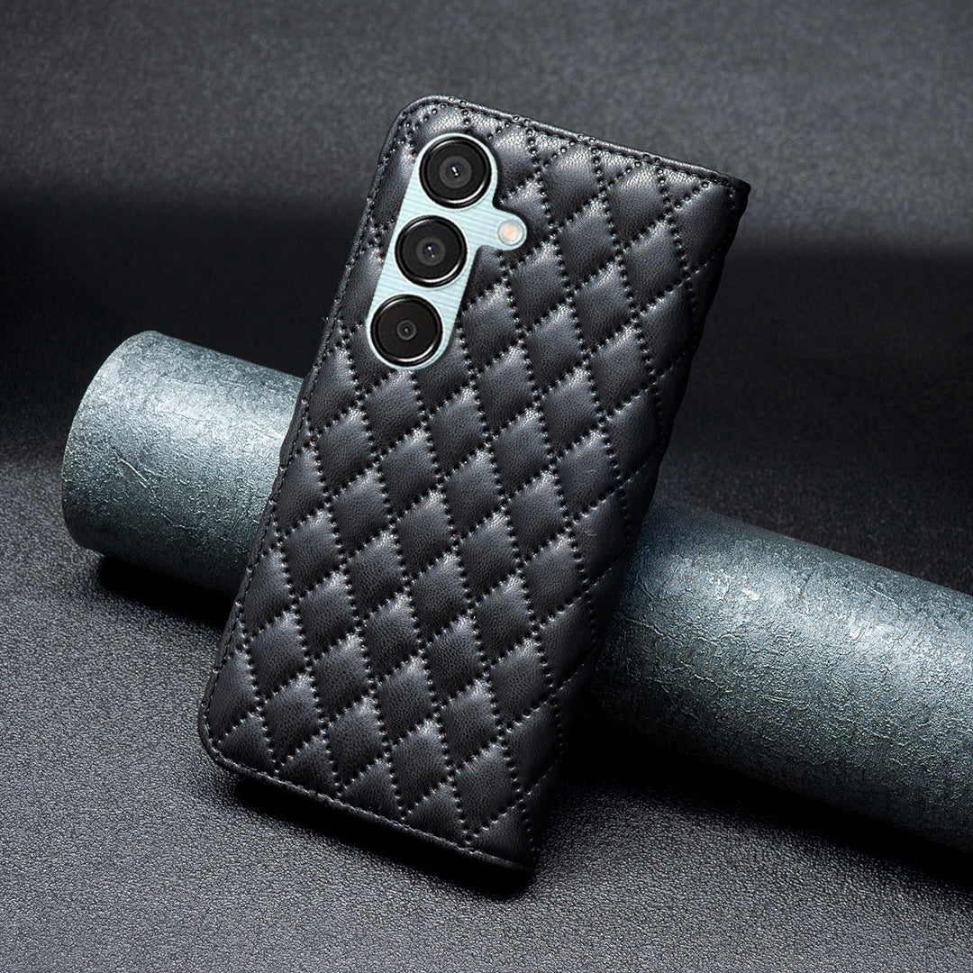 BINFEN COLOR BF Style-14 For Samsung Galaxy M15 5G Magnetic Case Leather Card Slots Phone Protector