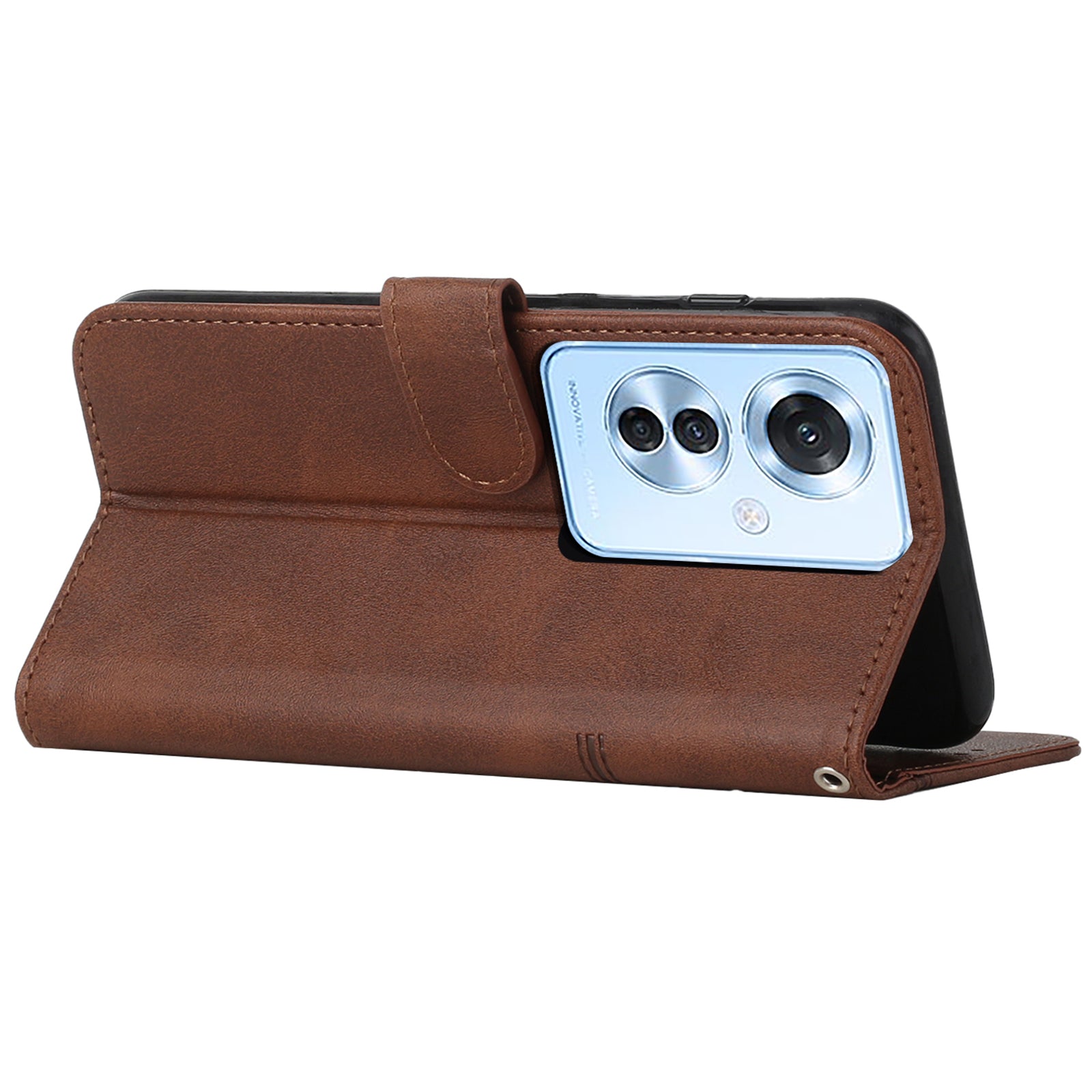For Oppo Reno11 F 5G / F25 Pro 5G Case PU Leather Calf Texture Phone Cover with 3 Card Holder