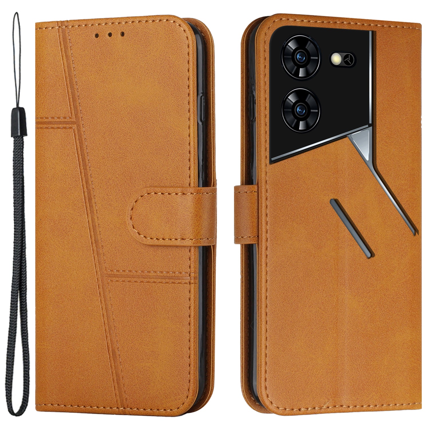 For Transsion Tecno Pova 5 Pro 5G Wallet Case PU Leather Folio Phone Cover Magnetic Closure