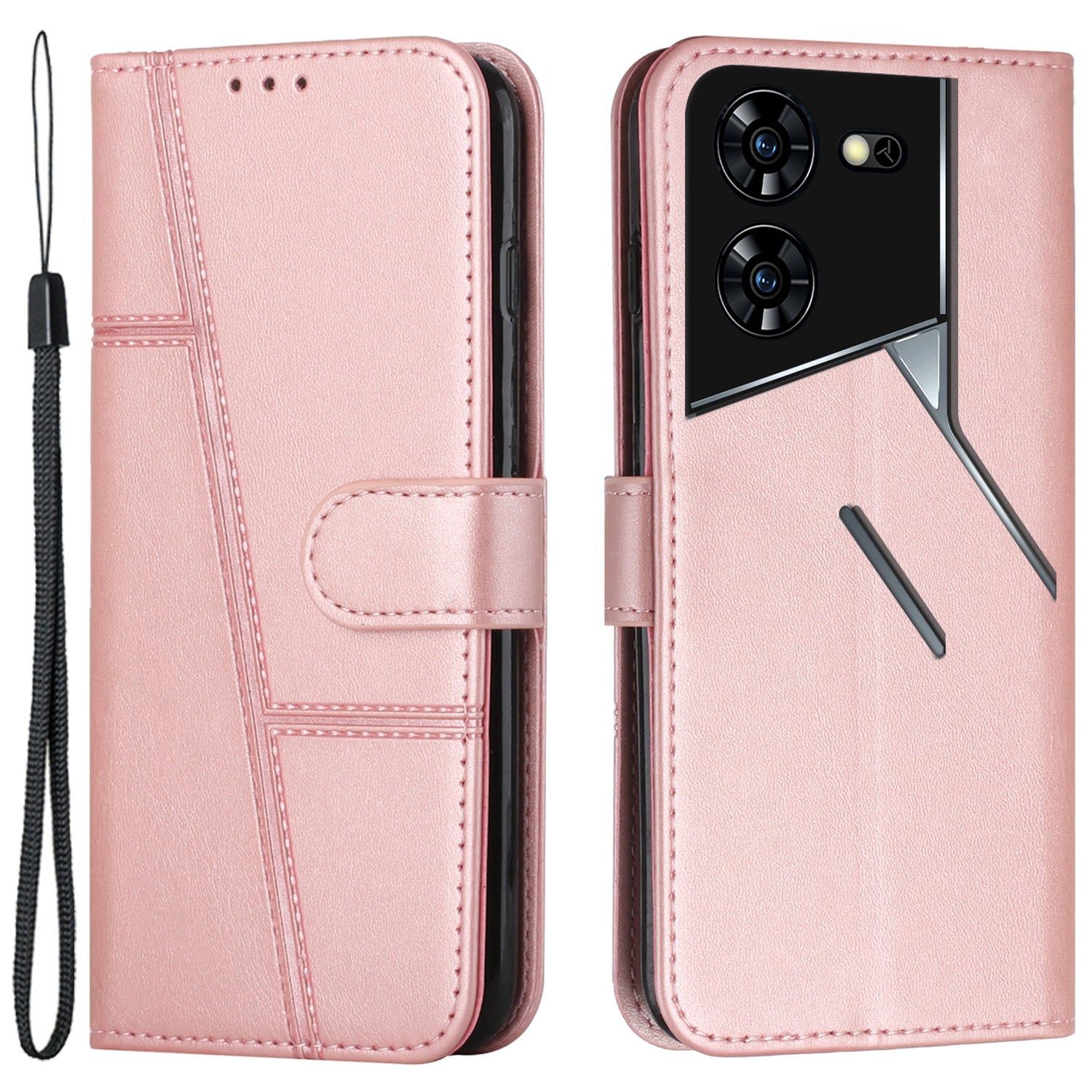 For Transsion Tecno Pova 5 Pro 5G Wallet Case PU Leather Folio Phone Cover Magnetic Closure