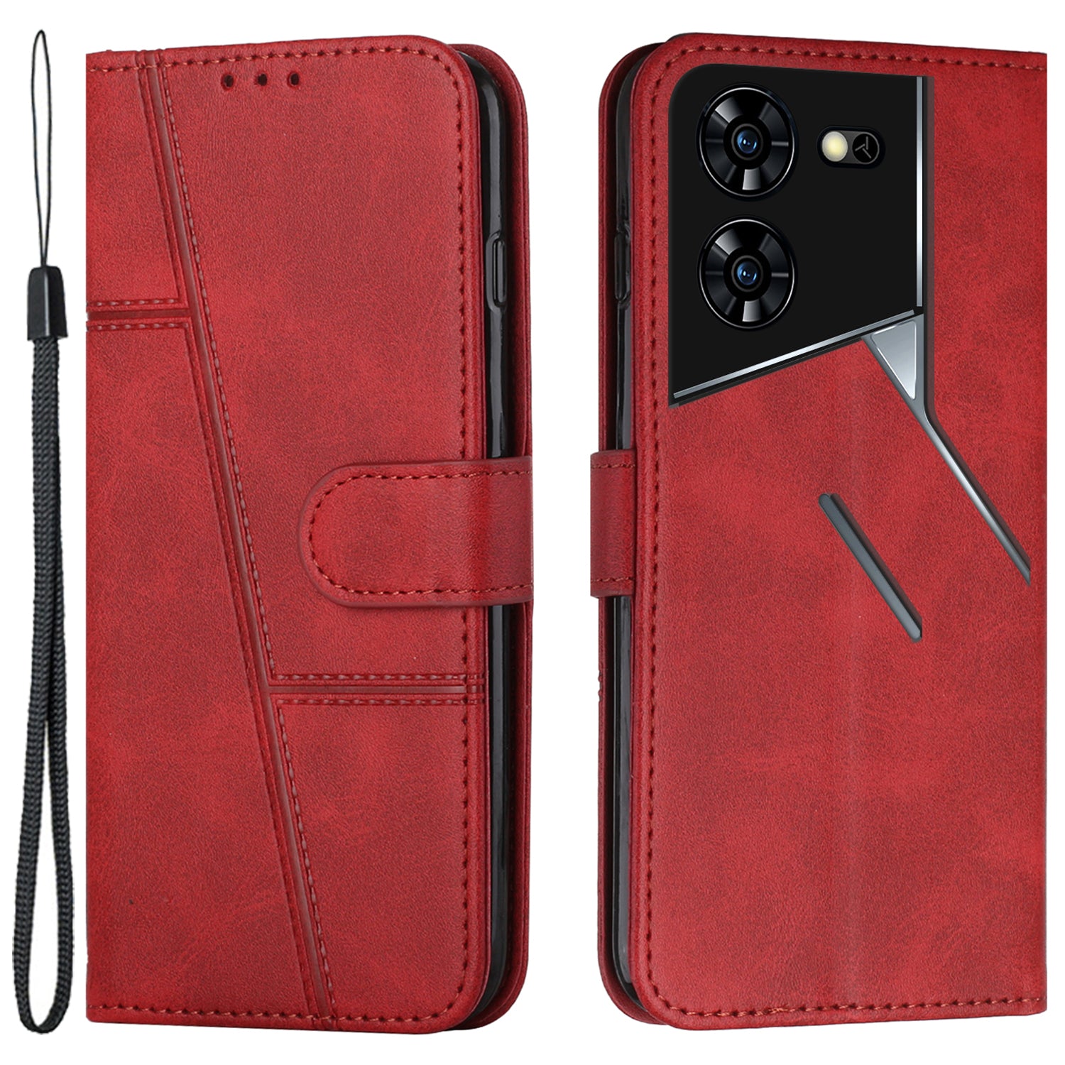 For Transsion Tecno Pova 5 Pro 5G Wallet Case PU Leather Folio Phone Cover Magnetic Closure