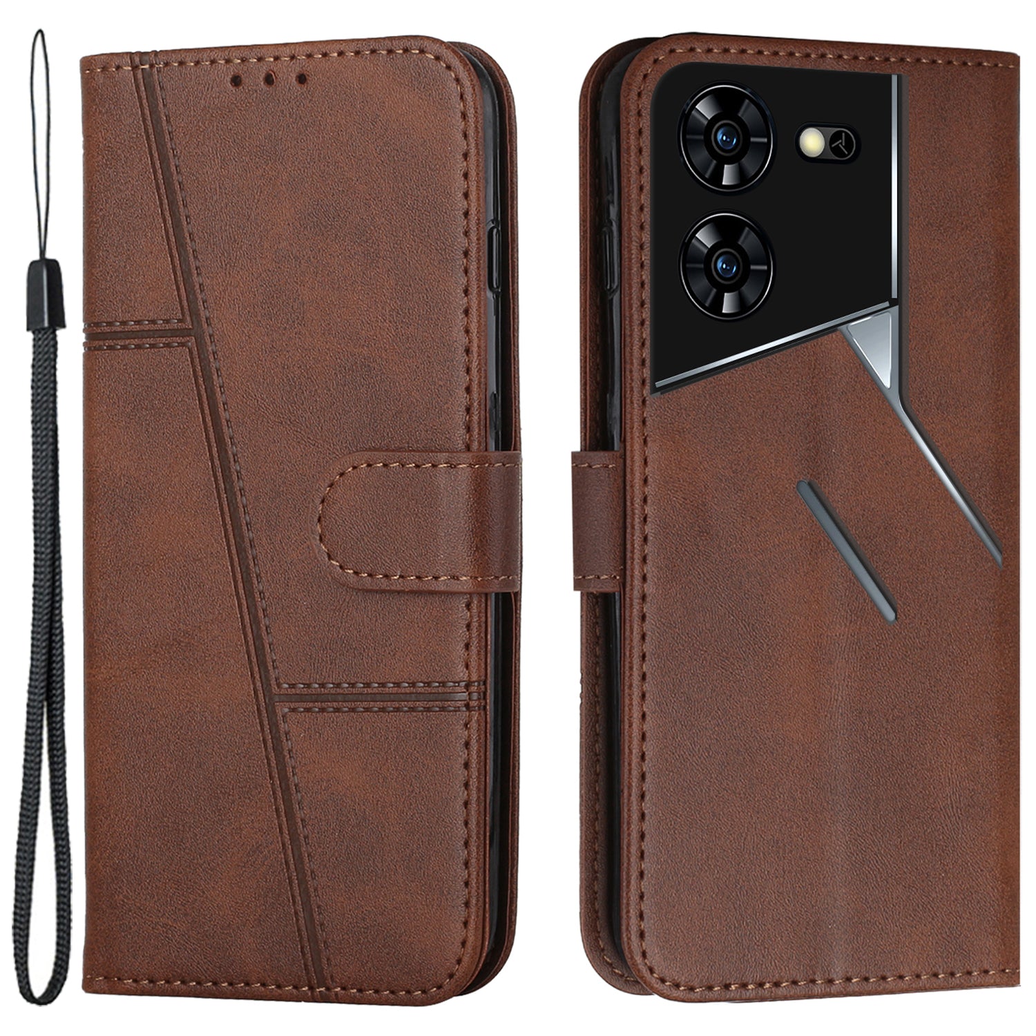 For Transsion Tecno Pova 5 Pro 5G Wallet Case PU Leather Folio Phone Cover Magnetic Closure