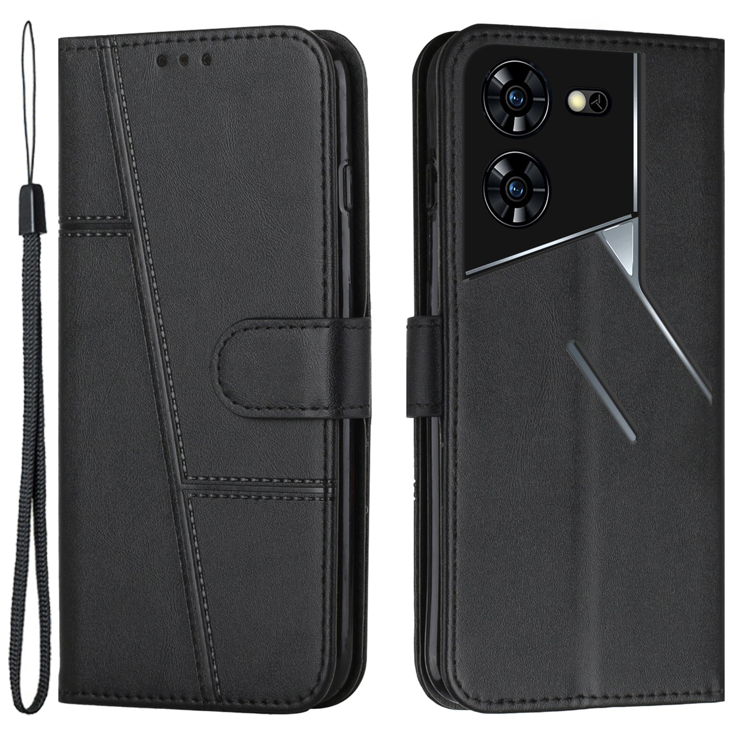 For Transsion Tecno Pova 5 Pro 5G Wallet Case PU Leather Folio Phone Cover Magnetic Closure