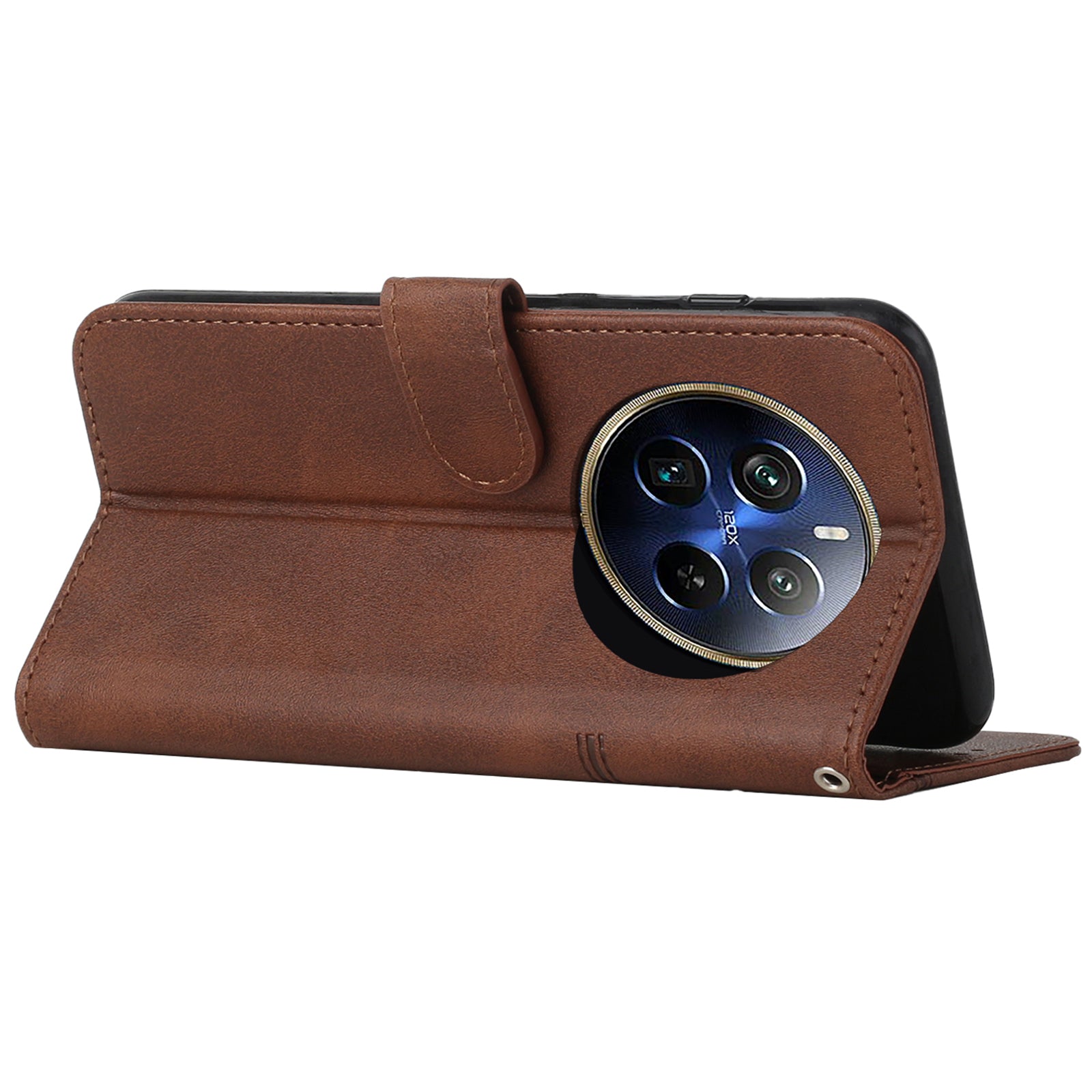 For Transsion Tecno Spark 20 Pro+ Case PU Leather Calf Texture Phone Cover with Stand Card Slots