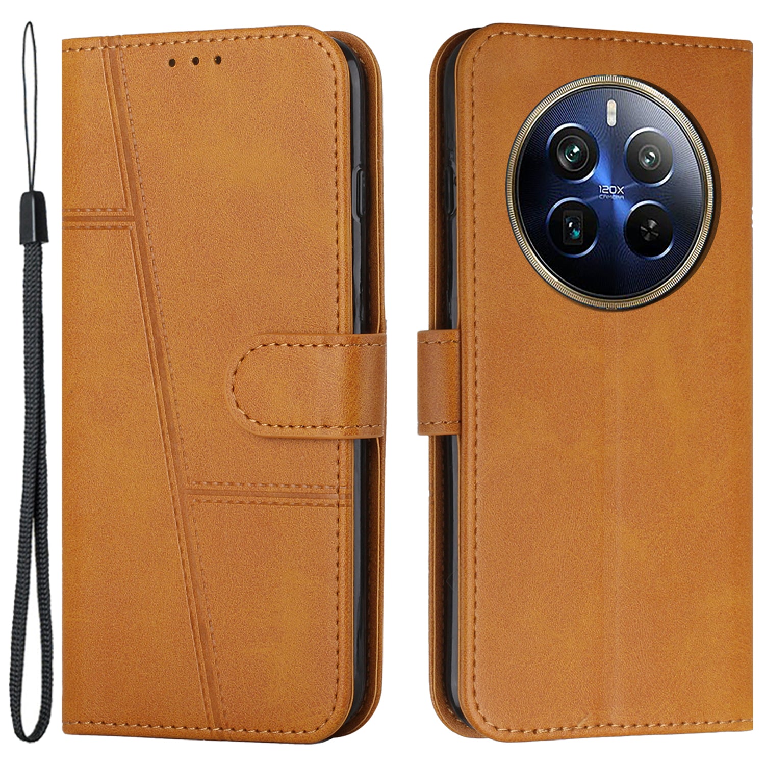 For Transsion Tecno Spark 20 Pro+ Case PU Leather Calf Texture Phone Cover with Stand Card Slots