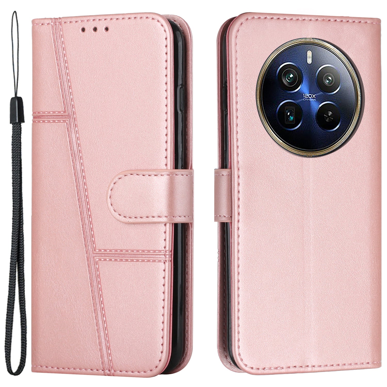 For Transsion Tecno Spark 20 Pro+ Case PU Leather Calf Texture Phone Cover with Stand Card Slots