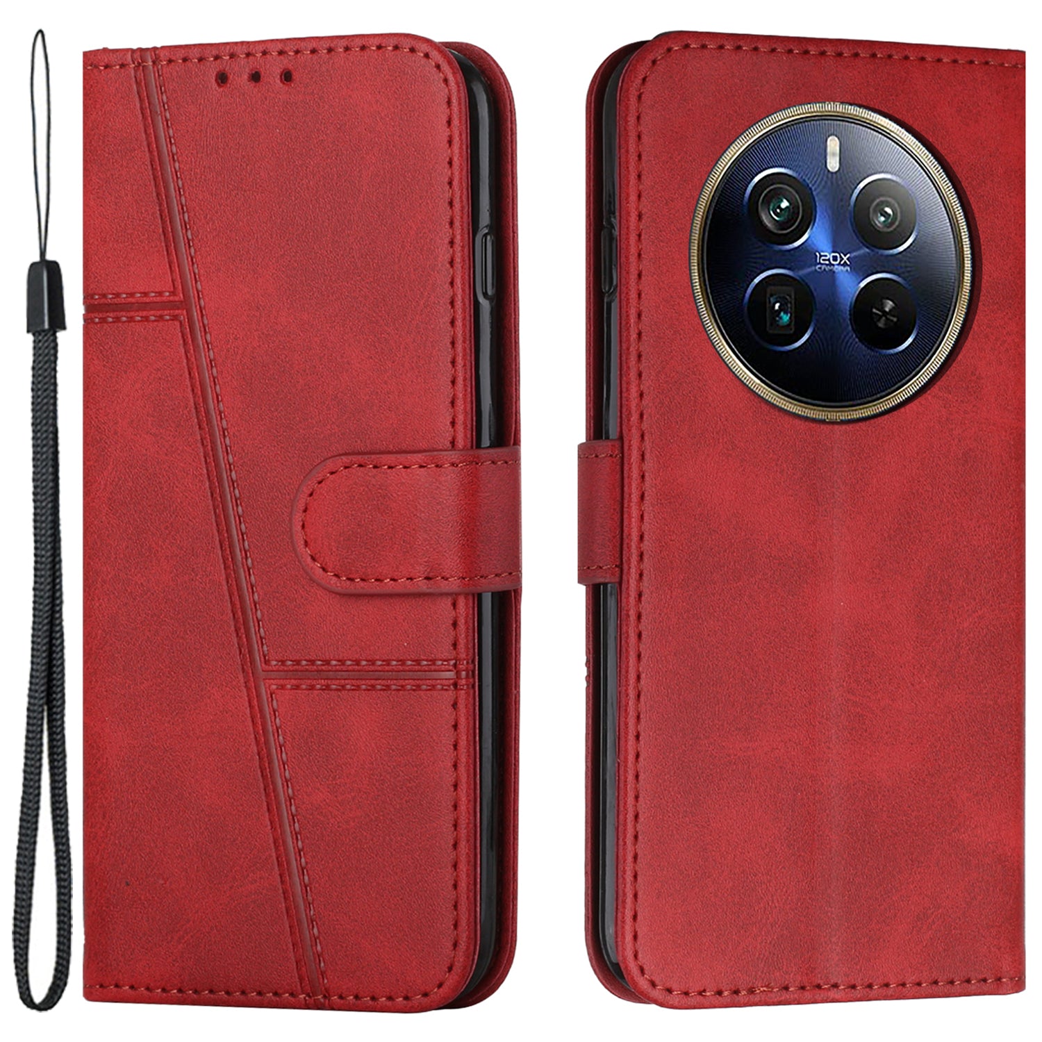 For Transsion Tecno Spark 20 Pro+ Case PU Leather Calf Texture Phone Cover with Stand Card Slots