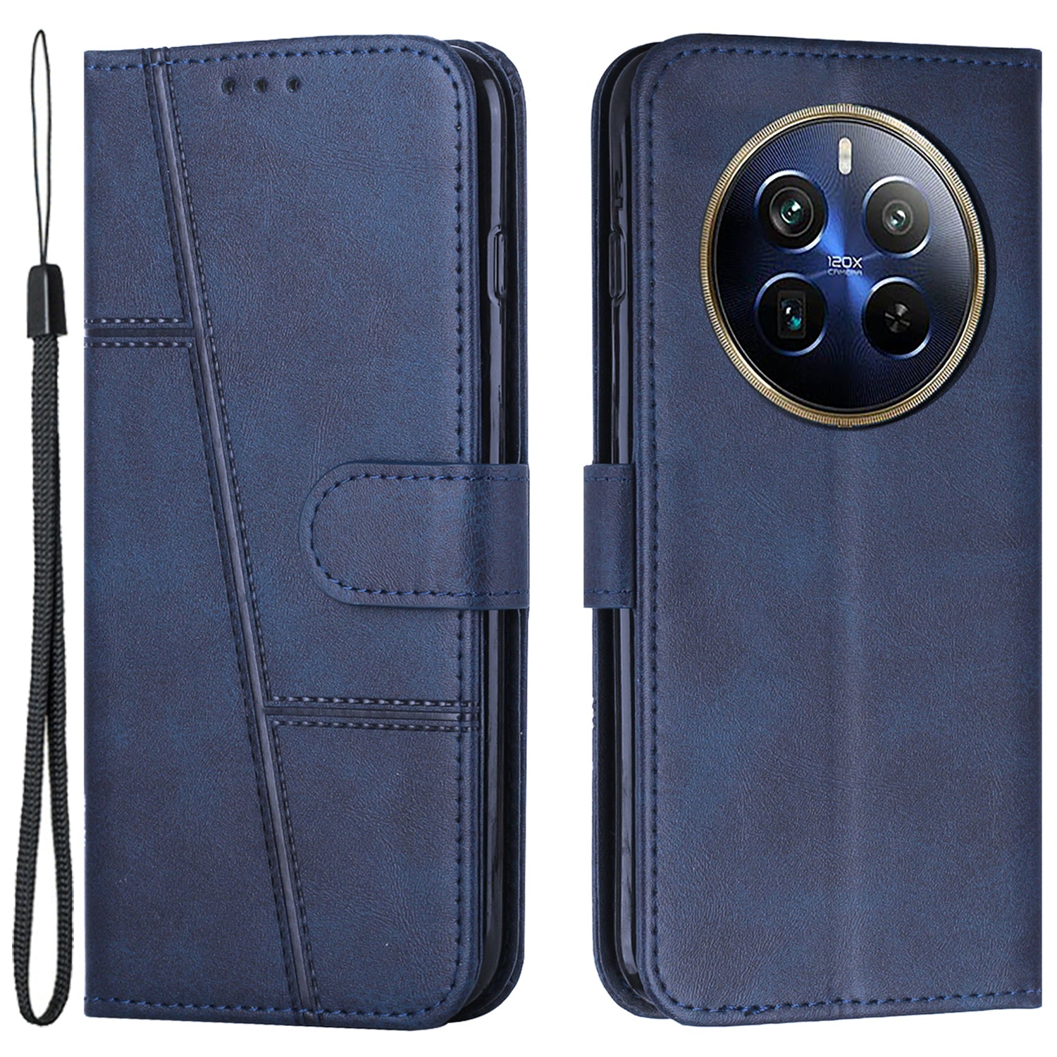 For Transsion Tecno Spark 20 Pro+ Case PU Leather Calf Texture Phone Cover with Stand Card Slots