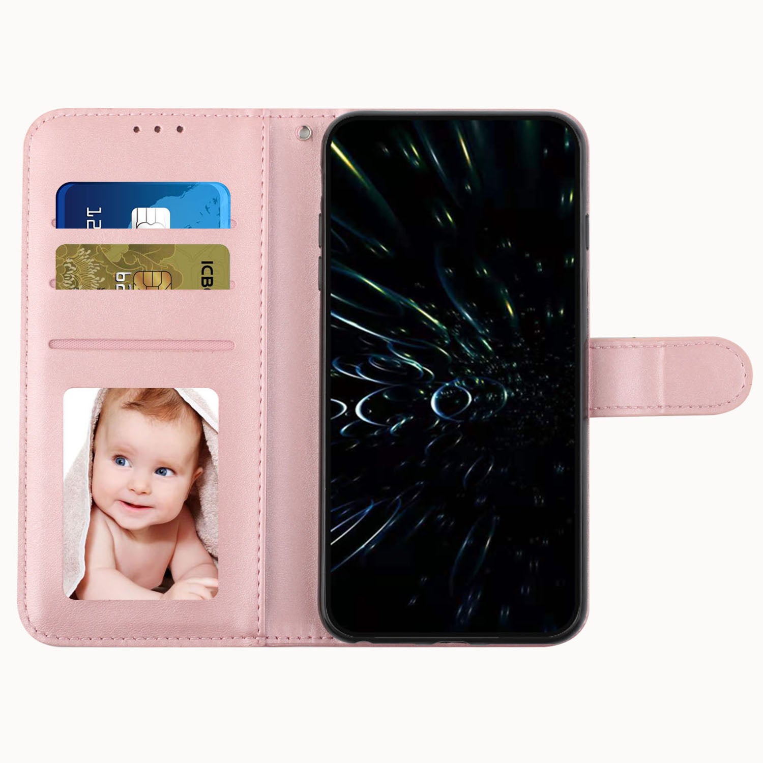 For Transsion itel P55 5G P661N Case Calf Texture PU Leather Stand Function Phone Cover