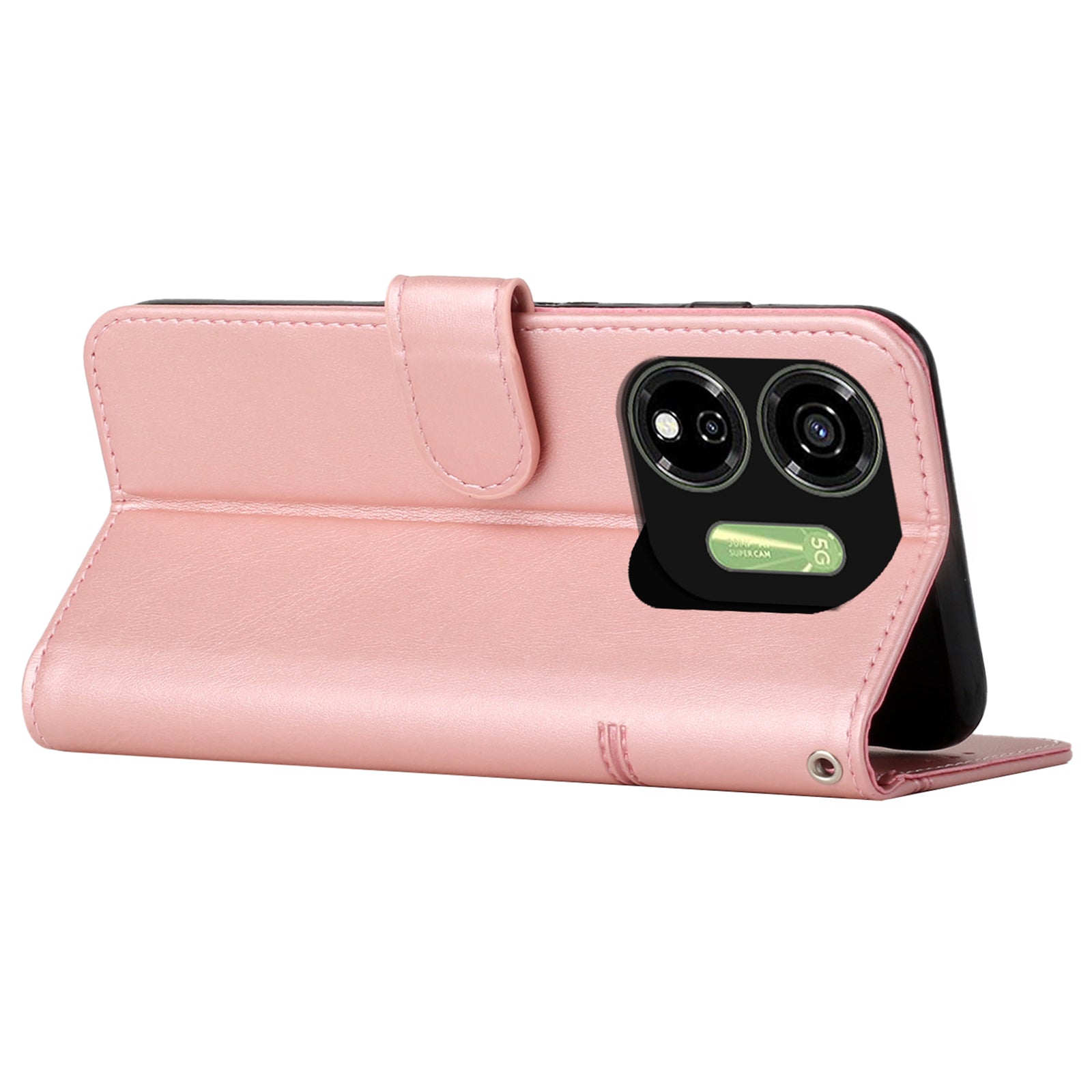 For Transsion itel P55 5G P661N Case Calf Texture PU Leather Stand Function Phone Cover