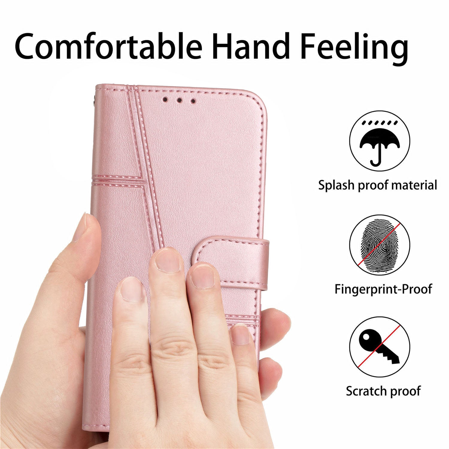 For Transsion itel P55 5G P661N Case Calf Texture PU Leather Stand Function Phone Cover