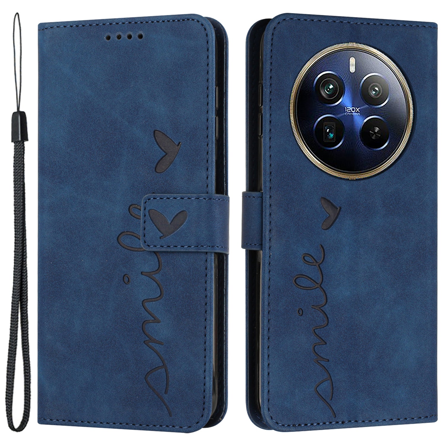 For Realme 12 Pro 5G / 12 Pro+ 5G Case Love Heart PU Leather Flip Wallet Flip Phone Cover